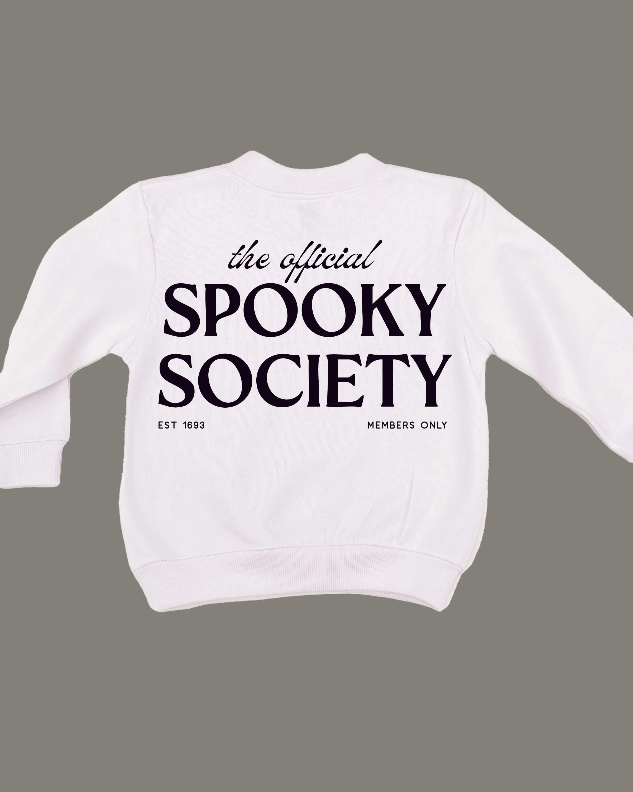The Official Spooky Society - White Child Sweater - Image 6