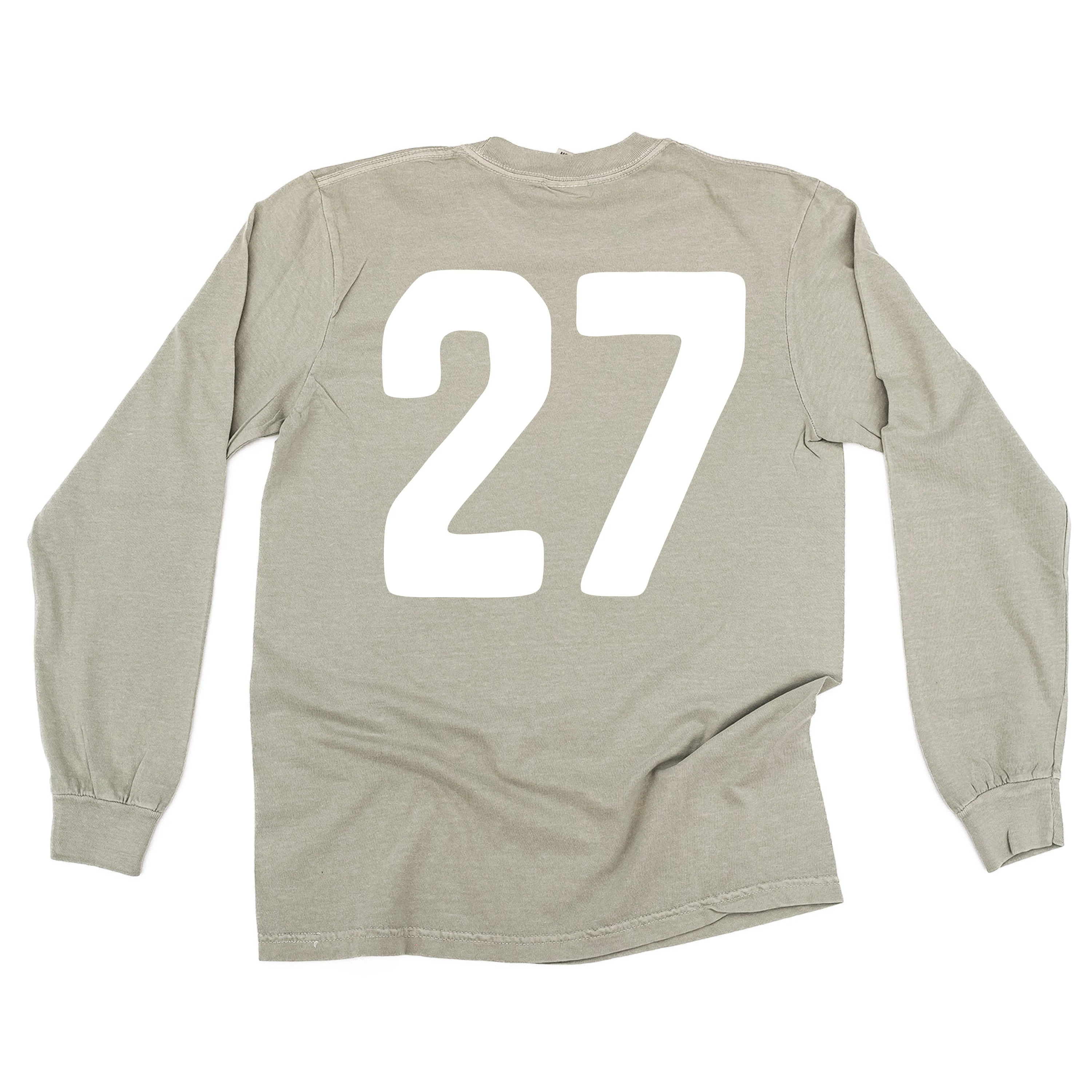 There's No Crying In Baseball (elbows) - Custom Number - LONG SLEEVE Comfort Colors Tee - Image 11