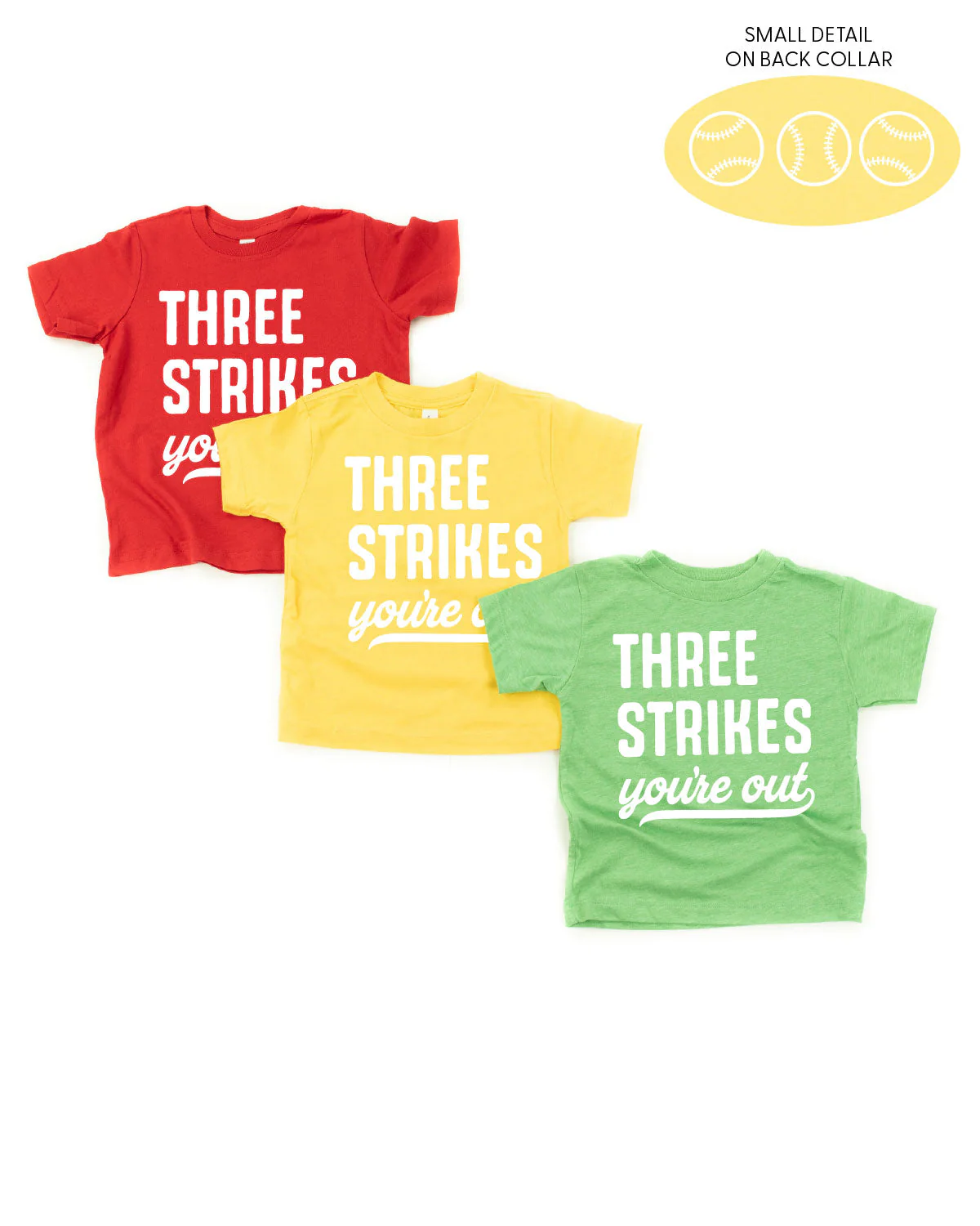 Three Strikes You're Out (bd) - Child Tee - Image 4