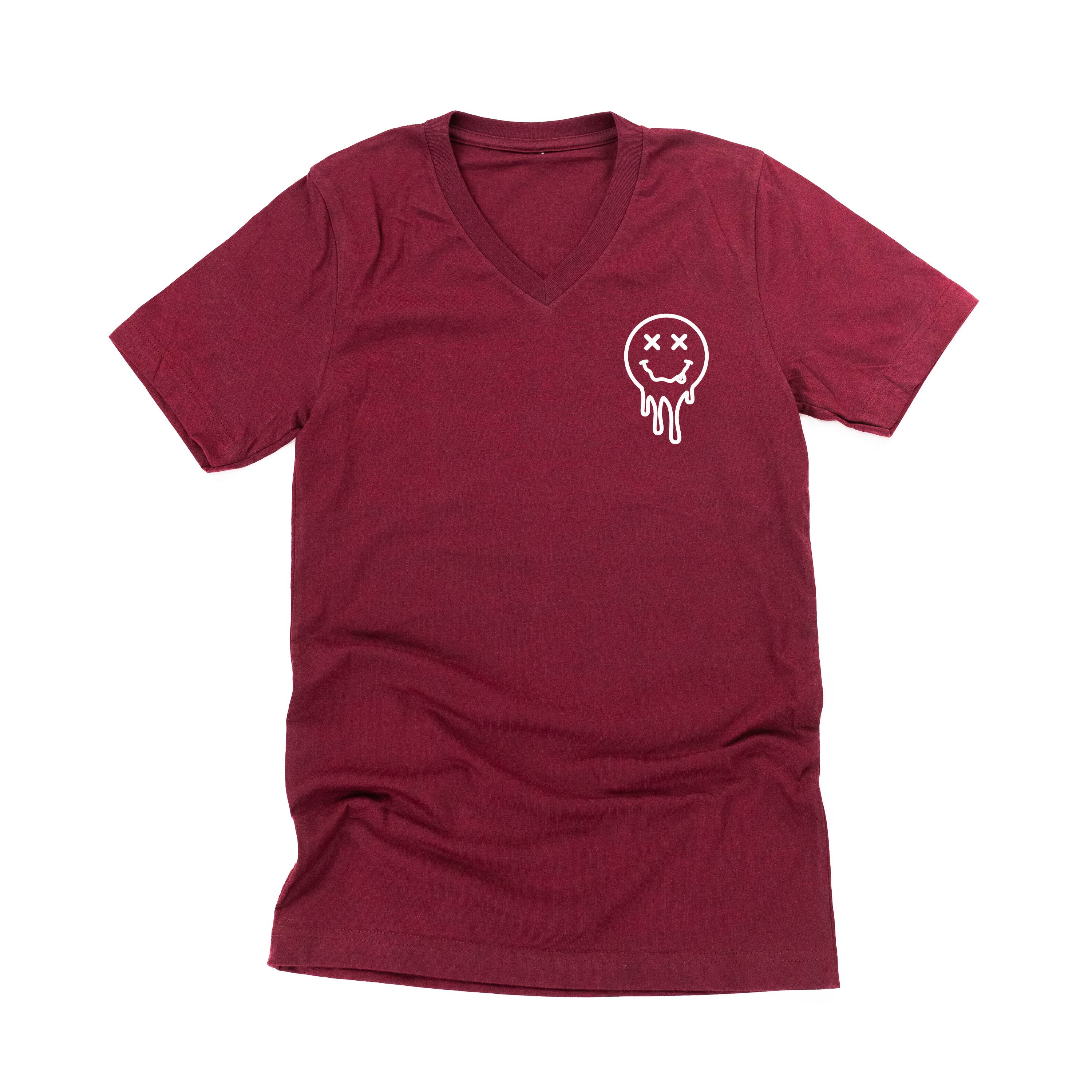 Tired Teachers Club - Melty X Squiggle Smiley (pf & b) - Unisex Tee - Image 7
