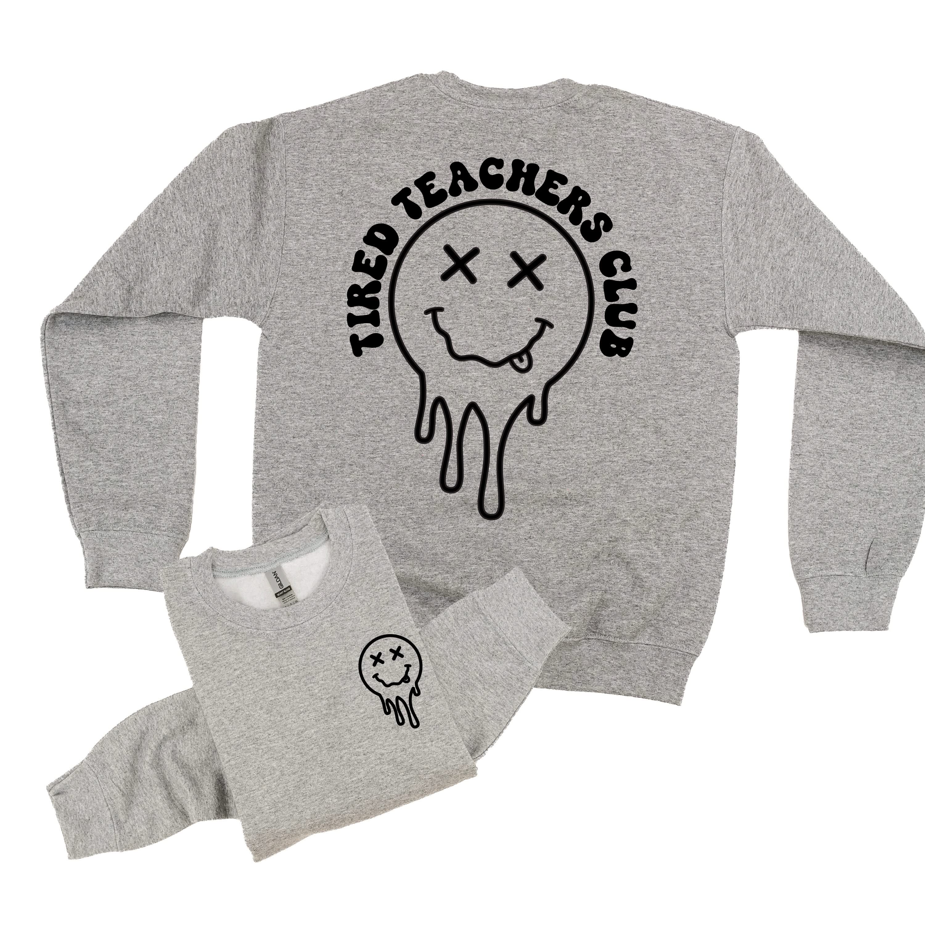 Tired Teachers Club - Melty X Squiggle Smiley (pf & b) - BASIC Fleece - Image 5
