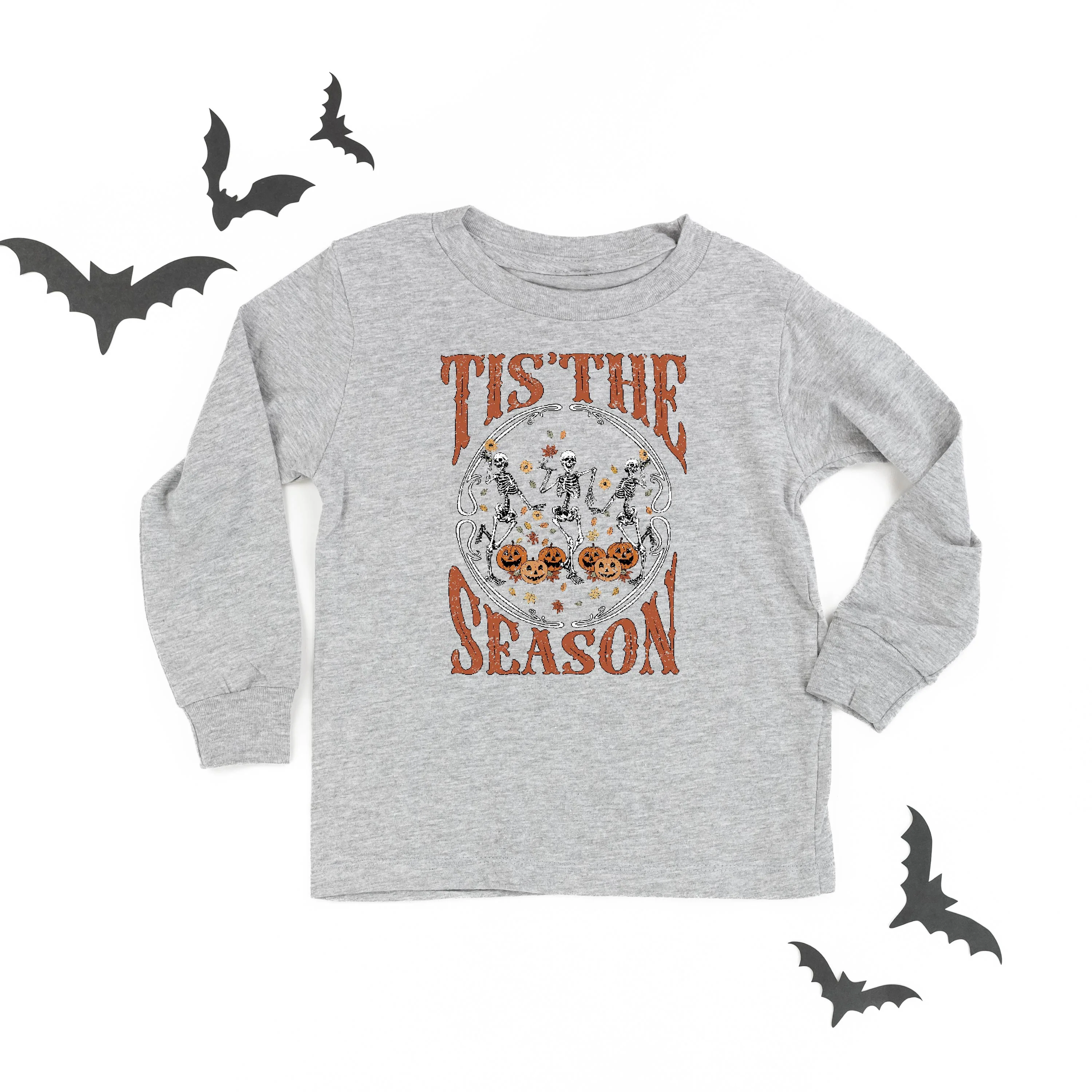 Tis' the Season (Festive Skeletons) - Child Long Sleeve Tee - Image 3