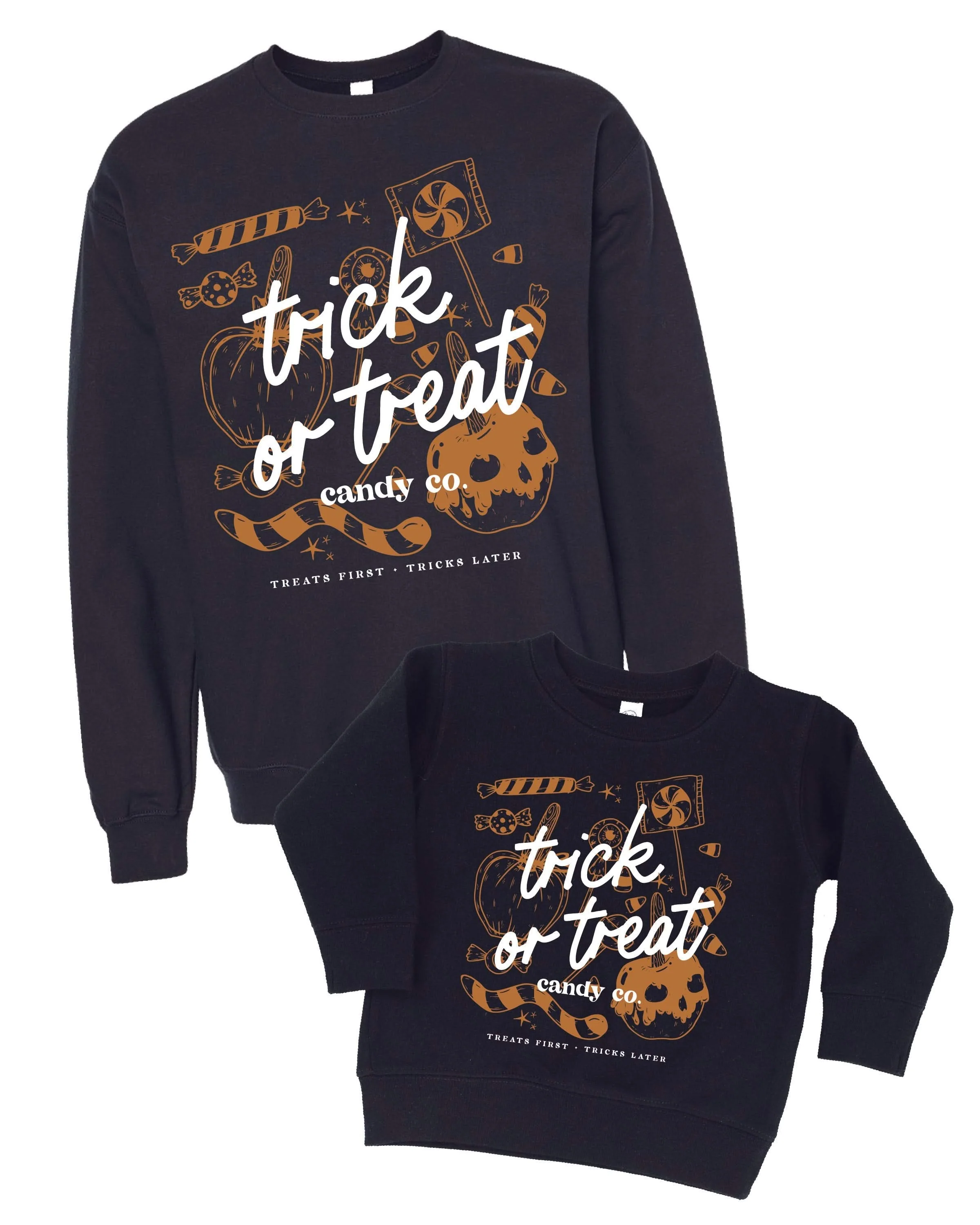 Trick or Treat Candy Co. - Set of 2 Black Basic Fleece Sweaters - Image 2