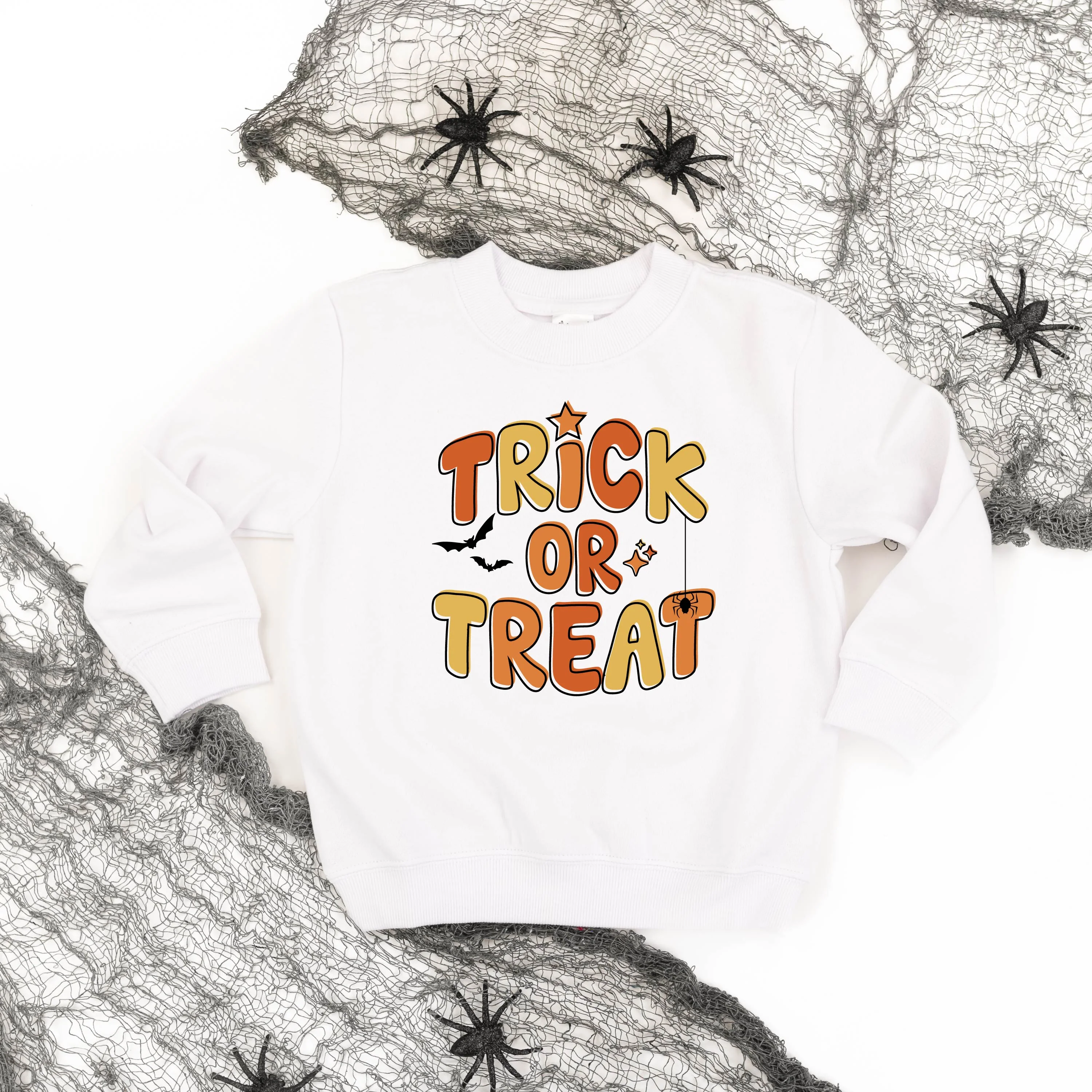 Trick or Treat (Orange/Yellow) - Child Sweater - Image 2