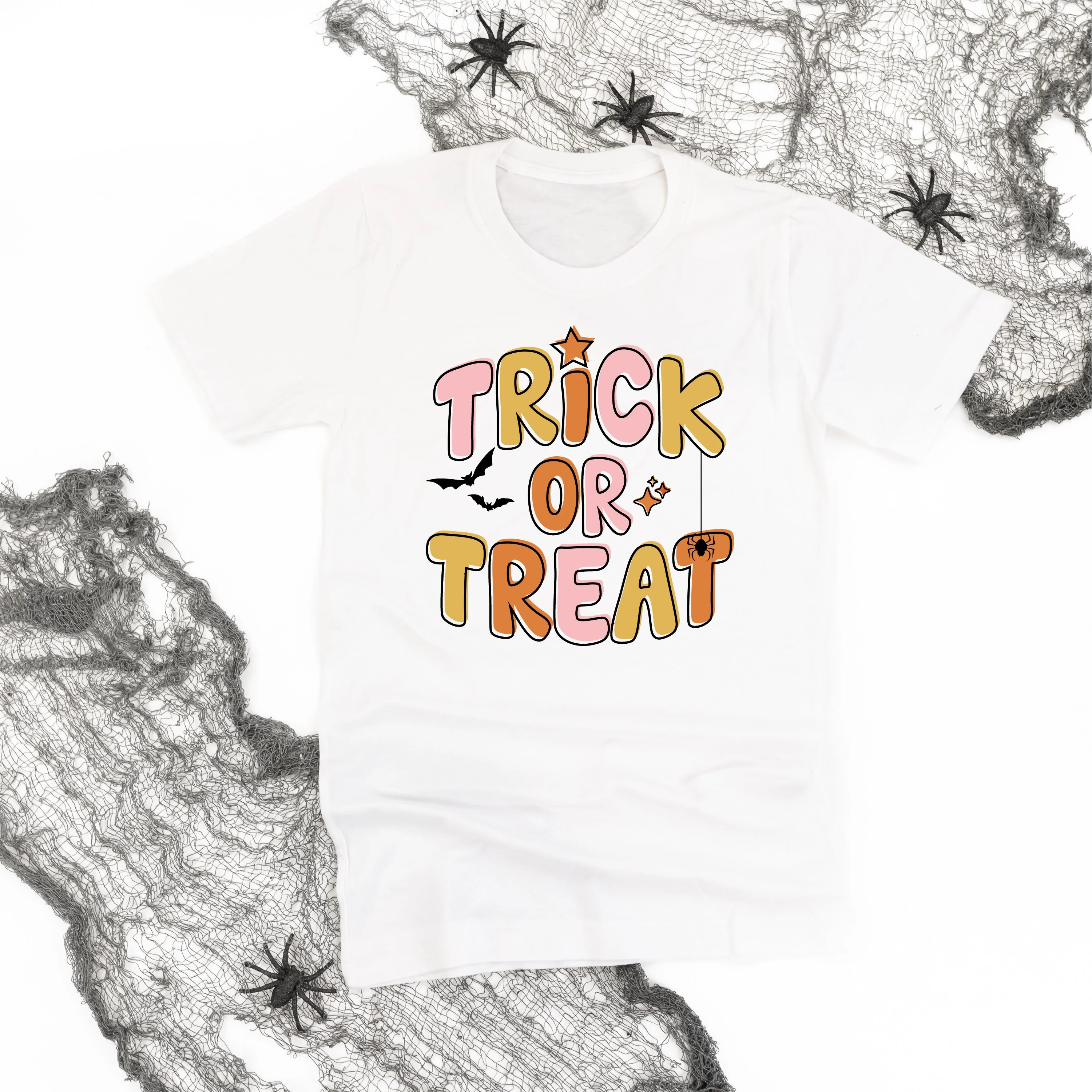 Trick or Treat (Pink/Orange) - Unisex Tee - Image 4