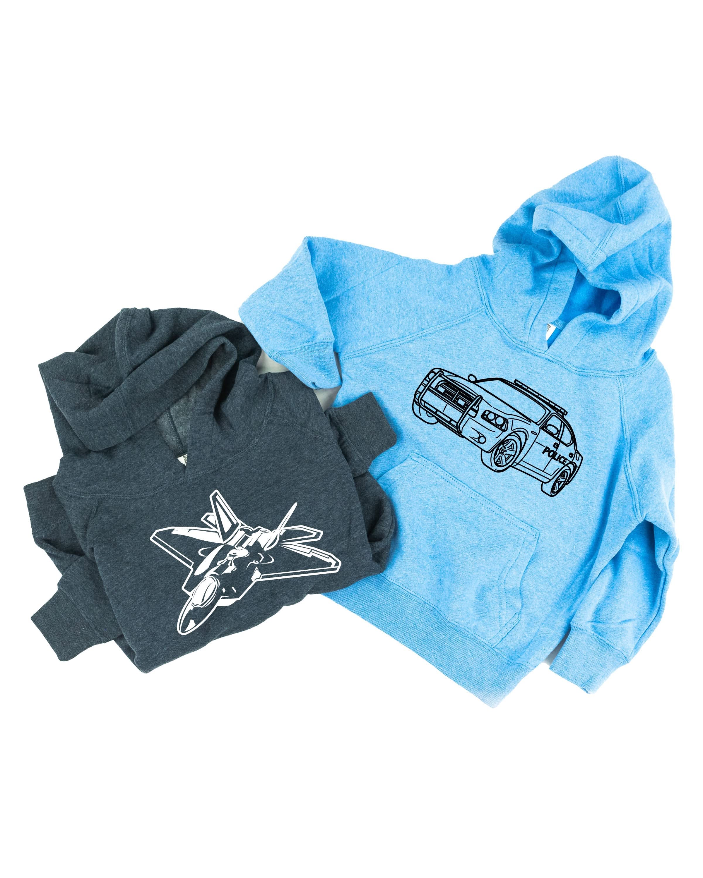 Trucks N' Things Minimalist Design - (Choose Your Vehicle) - Child Hoodie - Image 6
