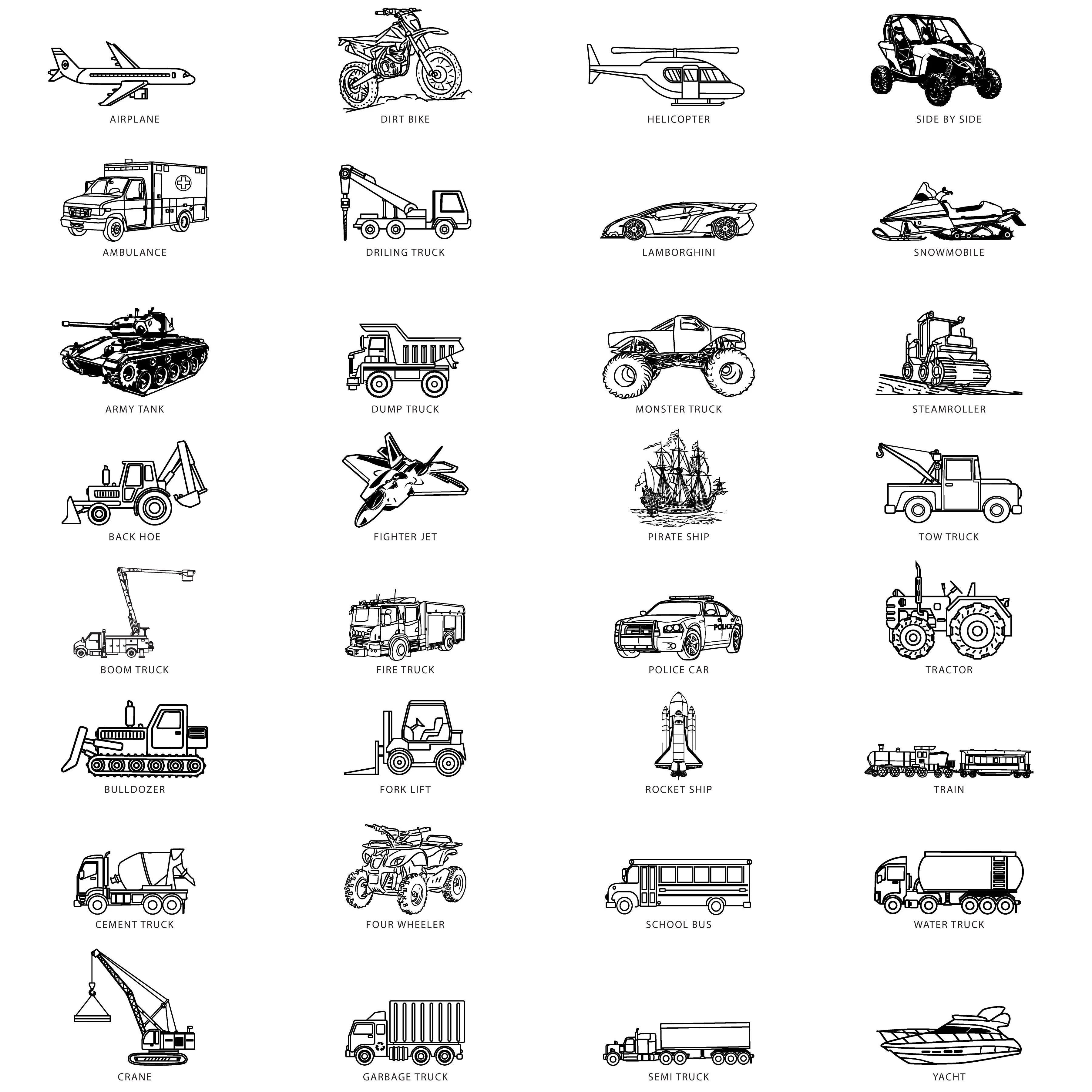 Trucks N' Things Minimalist Design - (Choose Your Vehicle) - Child Sweater - Image 3