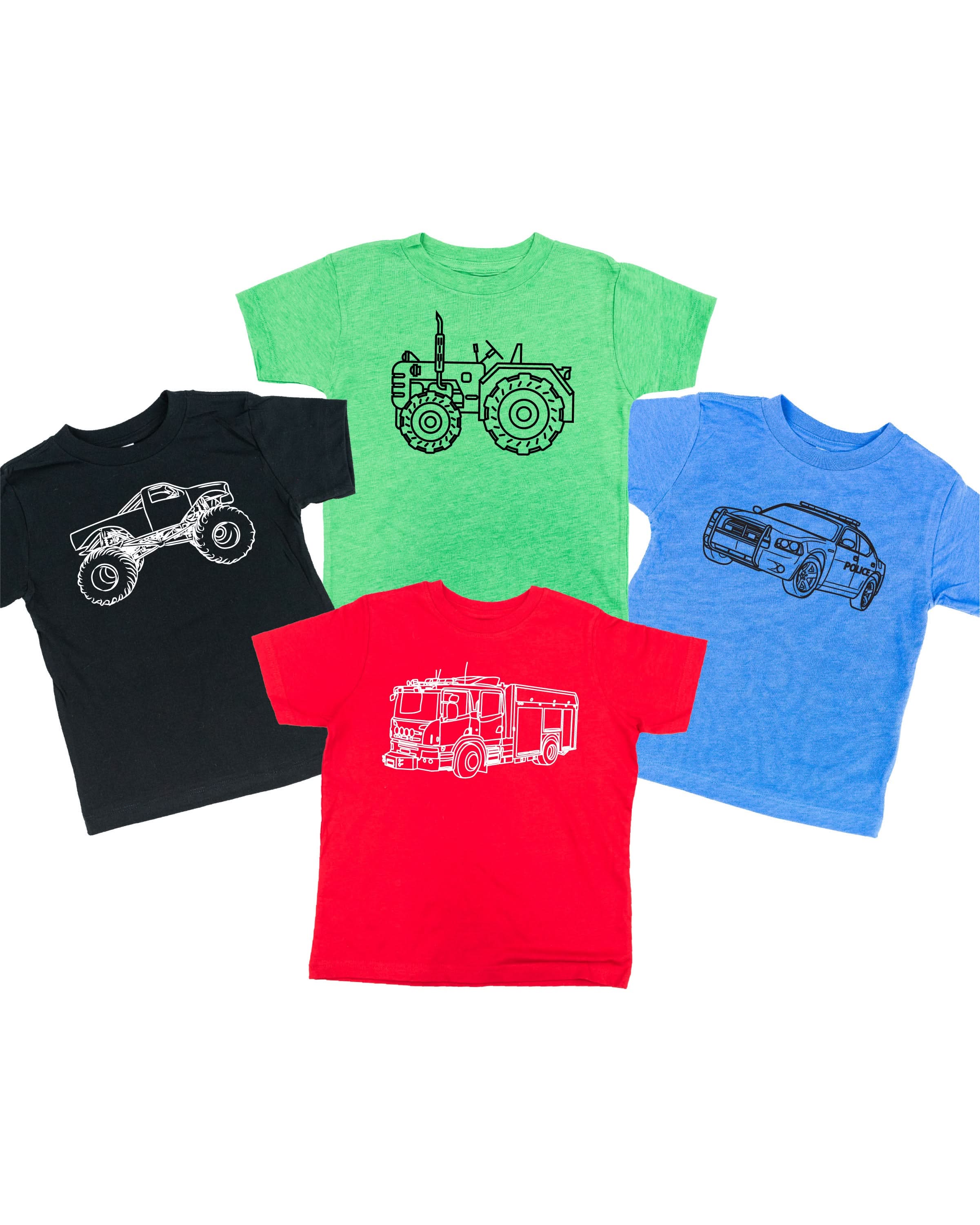 Trucks N' Things Minimalist Design - (Choose Your Vehicle) - Child Tee - Image 16