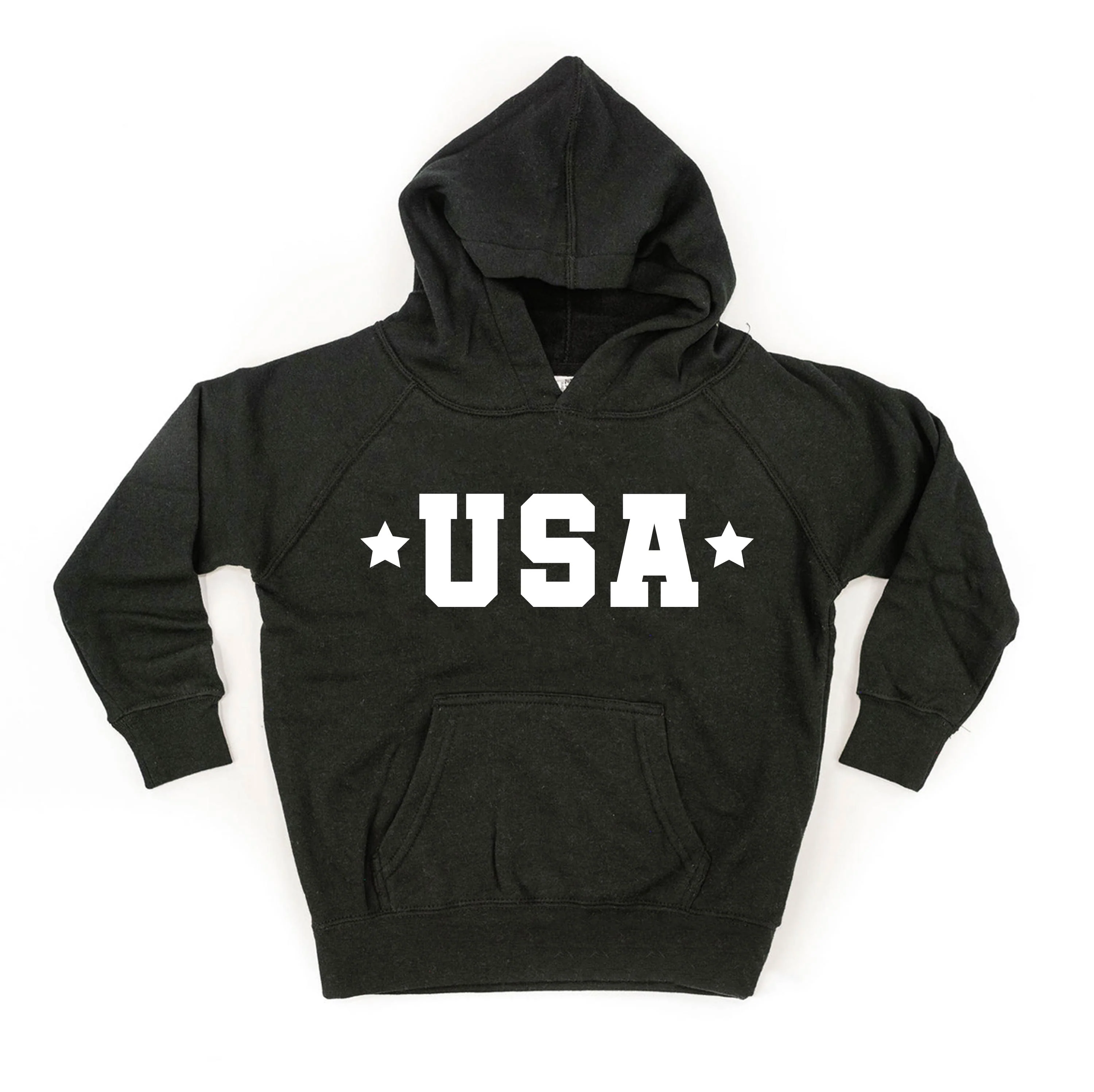 USA (Block Font - Two Stars) - Child HOODIE - Image 2