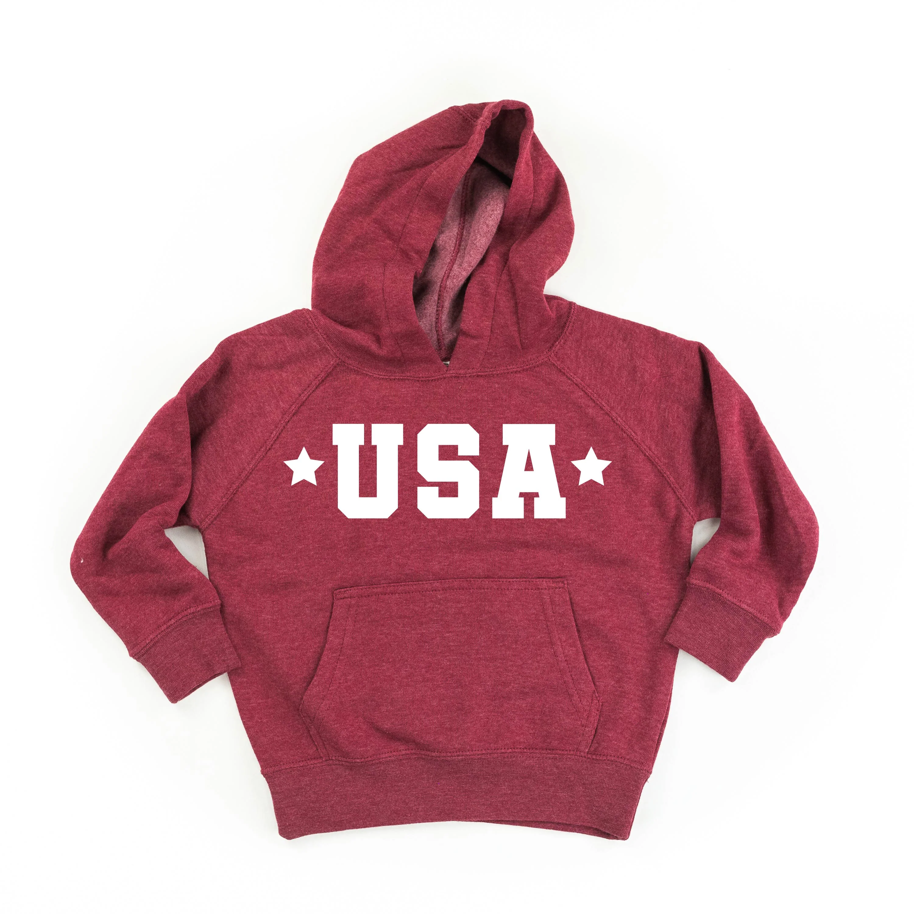 USA (Block Font - Two Stars) - Child HOODIE - Image 3