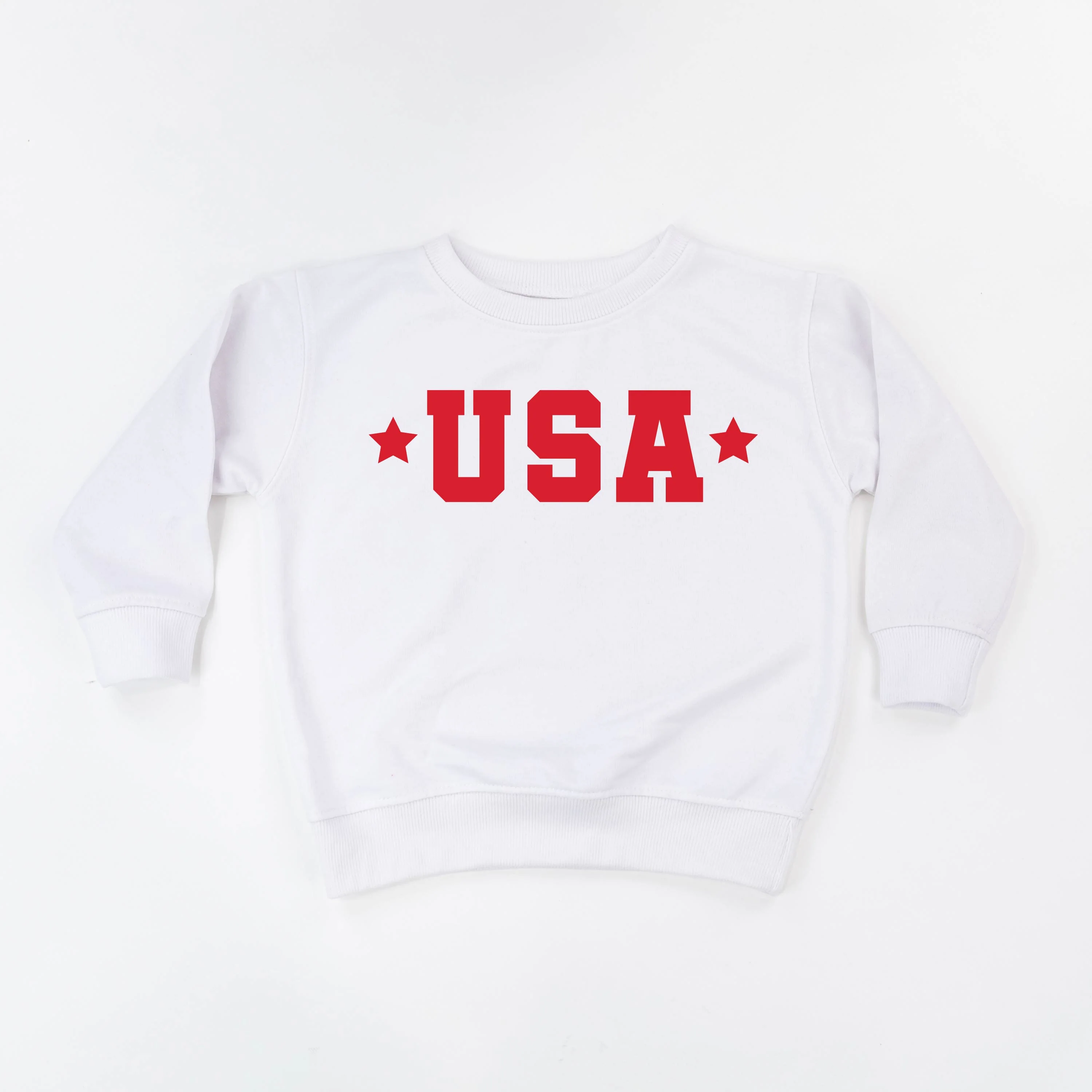 USA (Block Font - Two Stars) - Child Sweater - Image 10