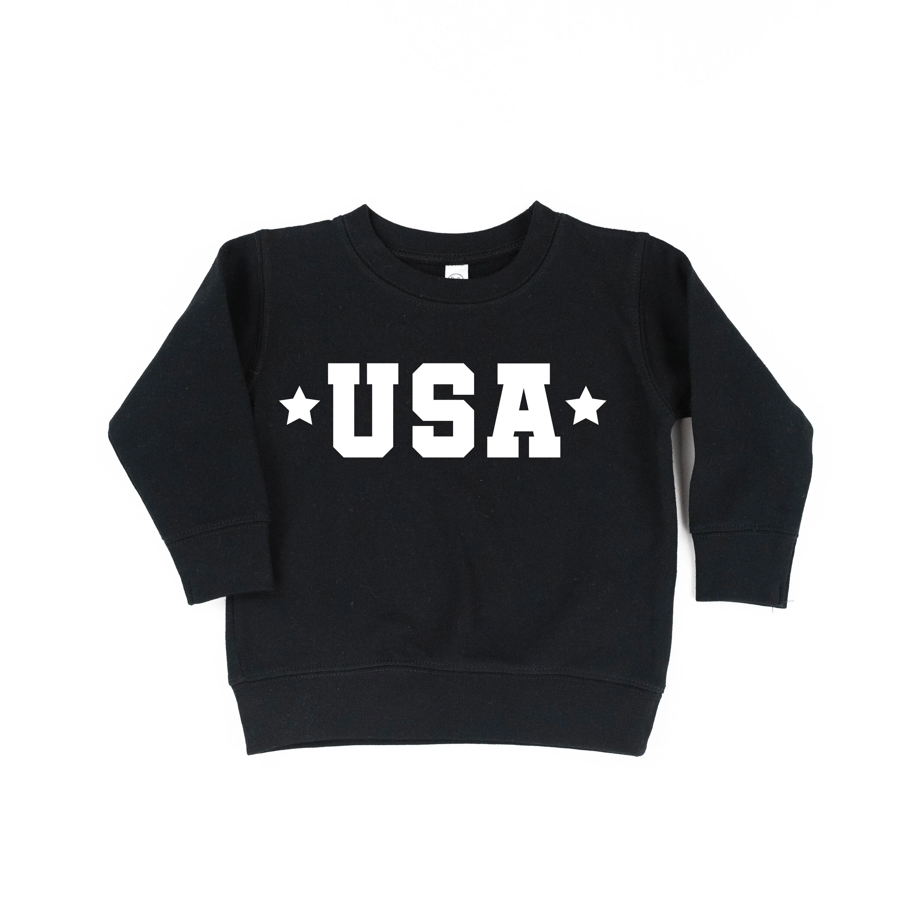 USA (Block Font - Two Stars) - Child Sweater - Image 4