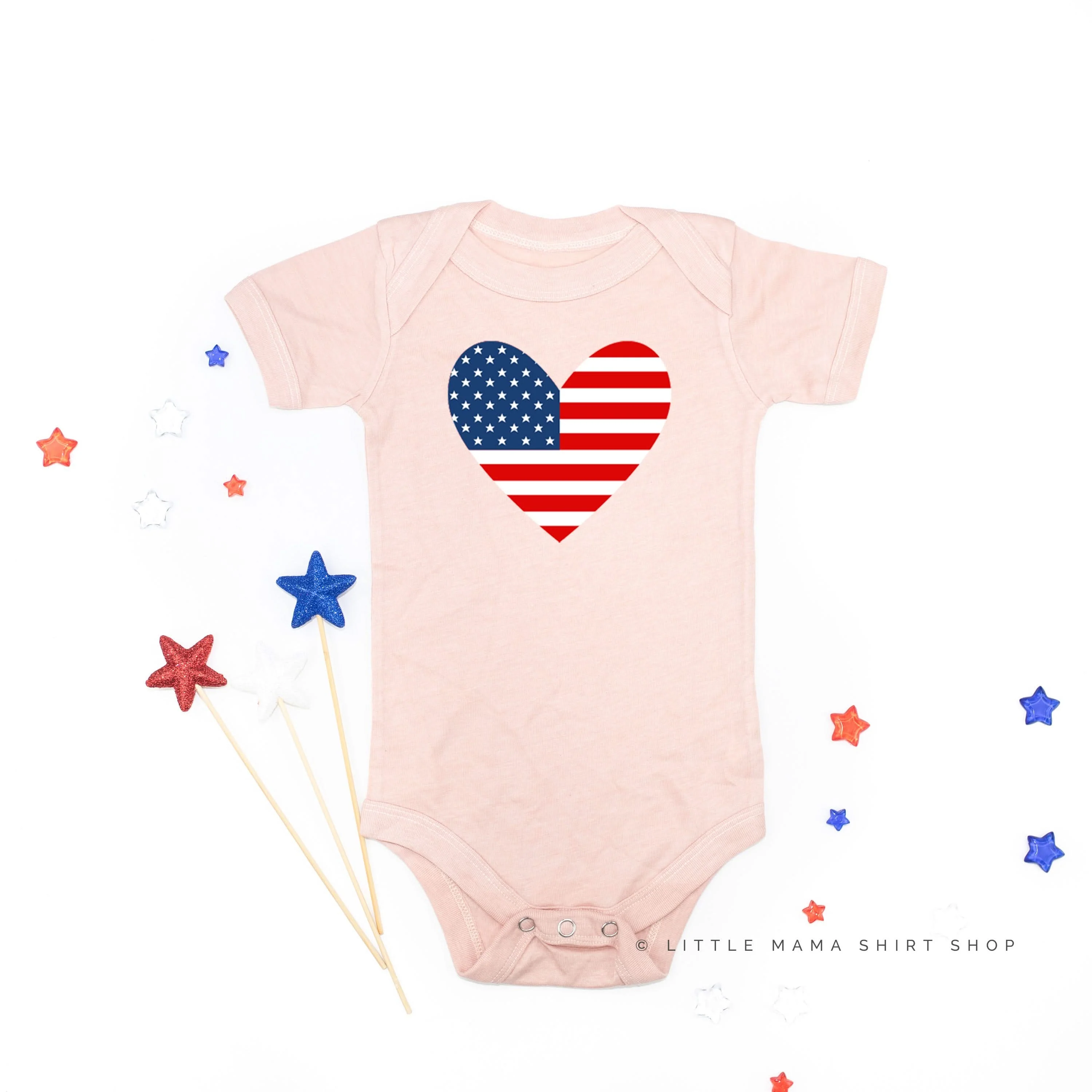 USA Heart Flag (pocket) - Child Tee