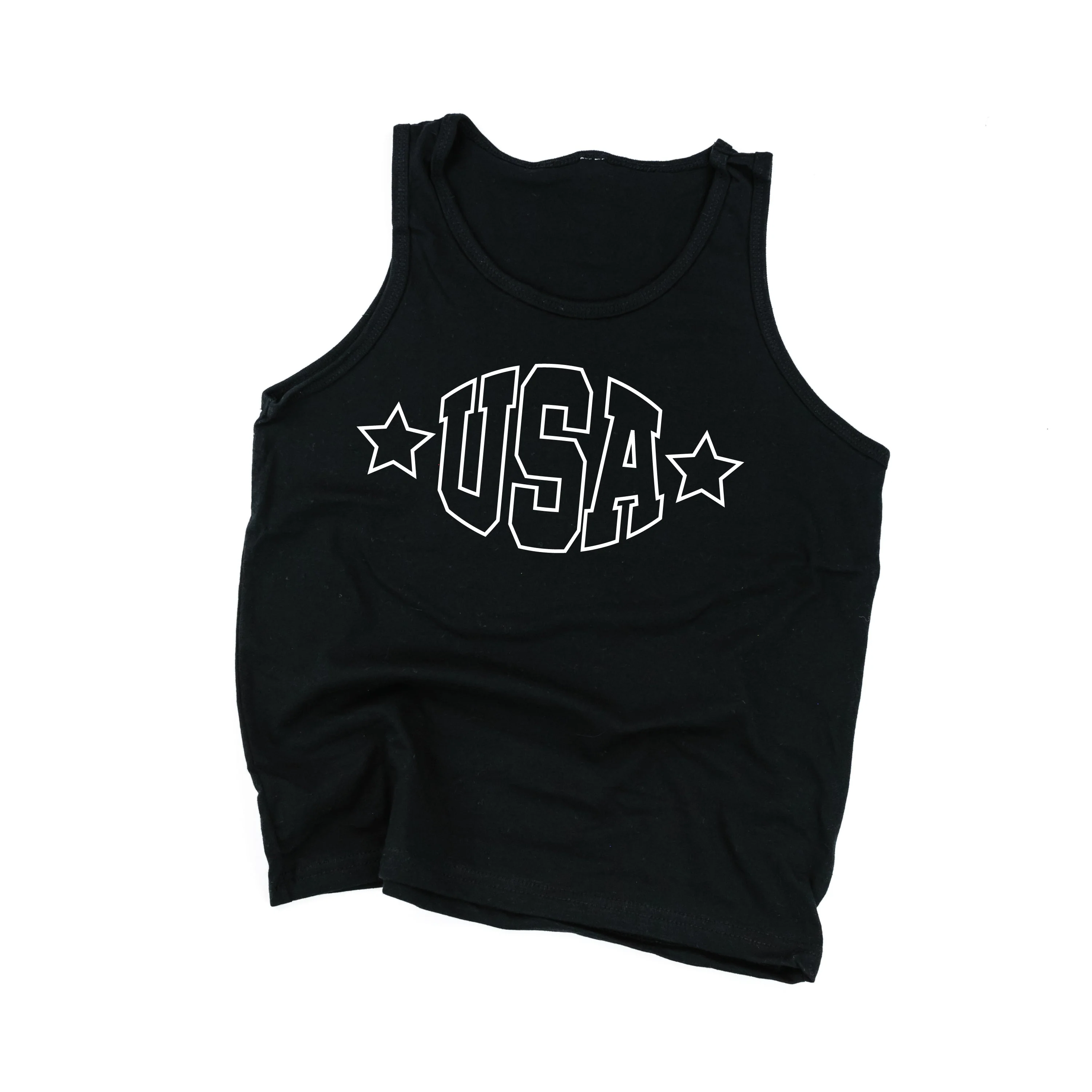 USA - Hollow Font - Child Jersey TANK - Image 2