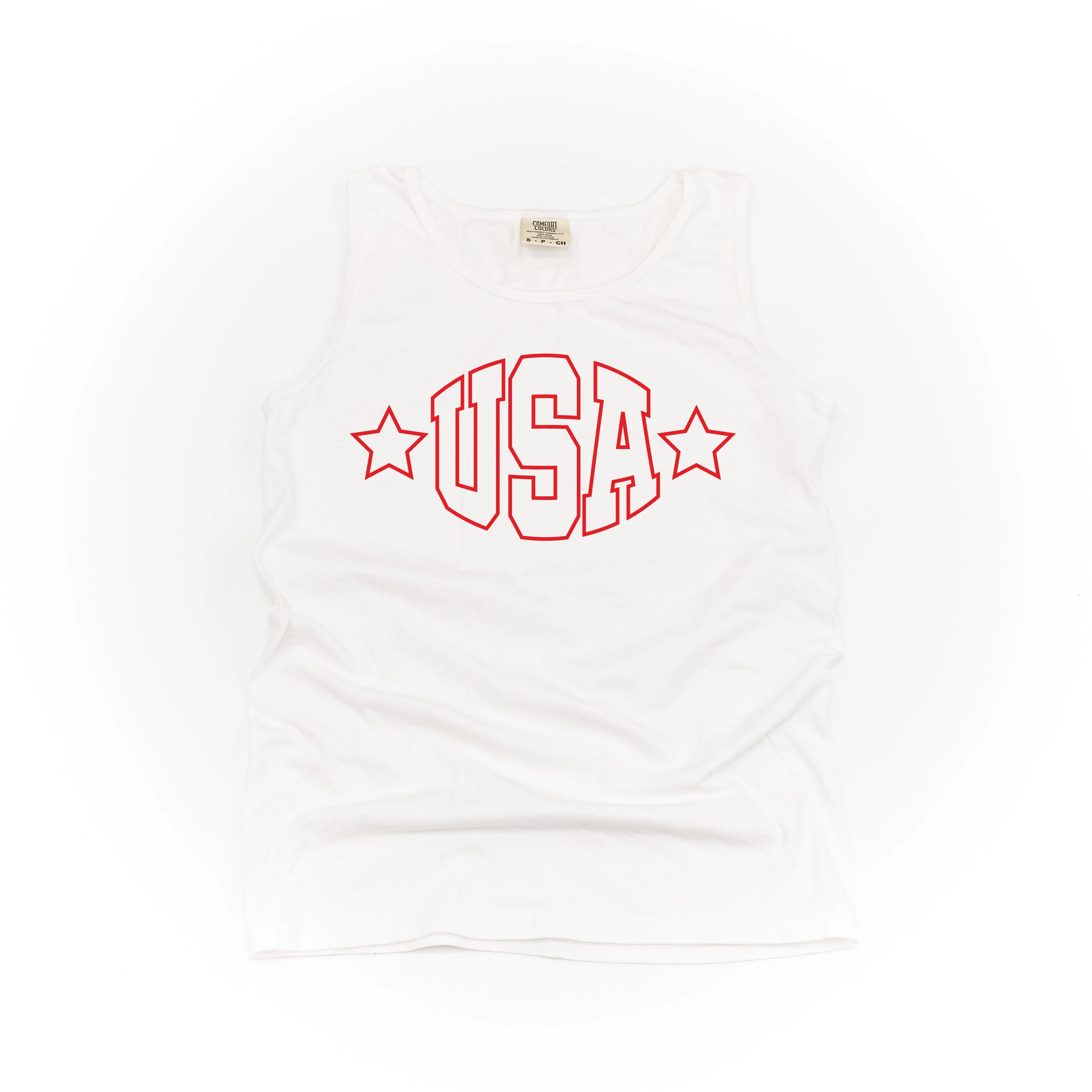 USA - Hollow Font - Comfort Colors TANK