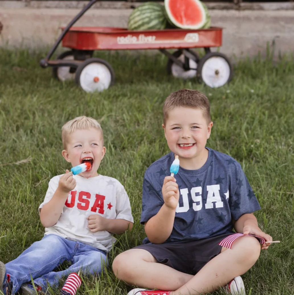 USA (Block Font - Two Stars) - Child STAR Tee - Image 12