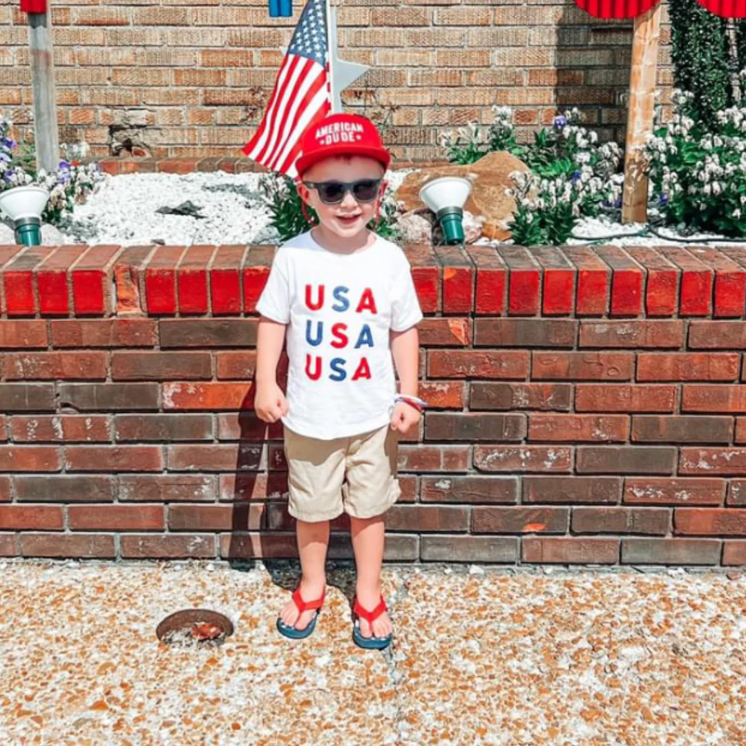 USA x3 - Child Tee - Image 4