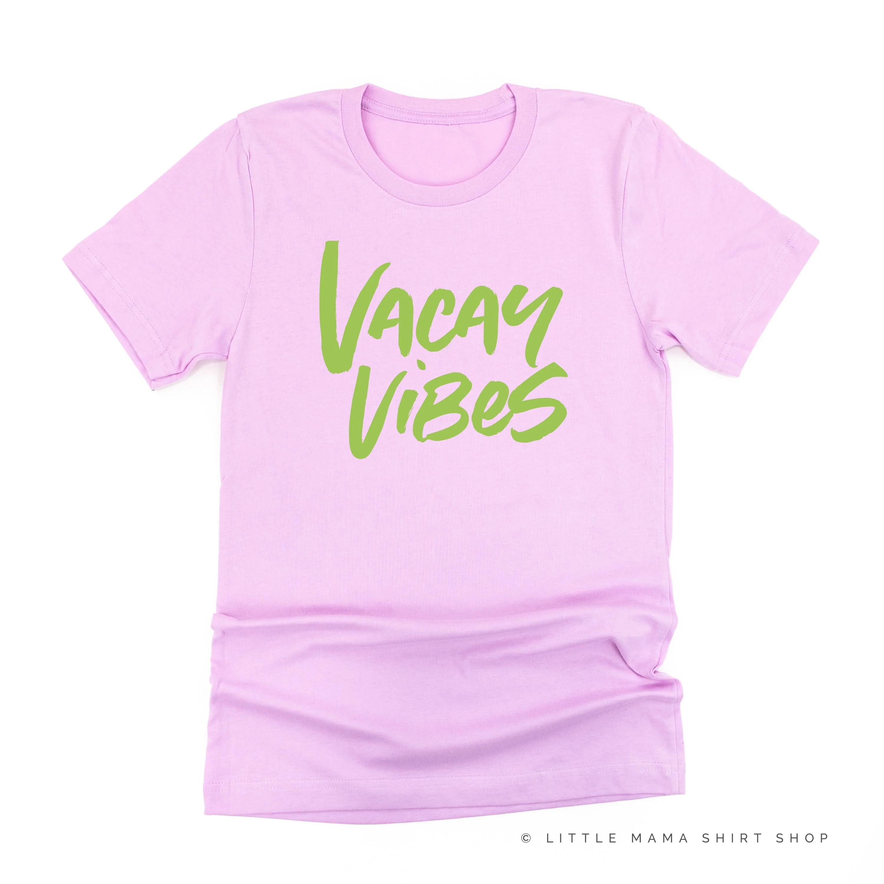 Vacay Vibes (Neon) w/ 2 Palm Trees (back) - Unisex Tee - Image 9