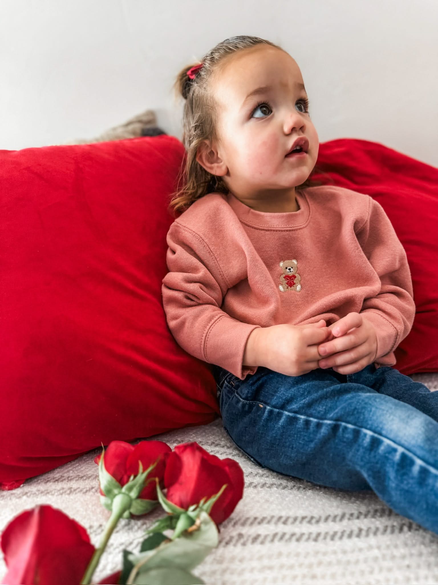 Valentine’s Teddy Embroidered Matching Sweatshirt Set - Mommy and Me | Little Mama Shirt Shop - Image 5