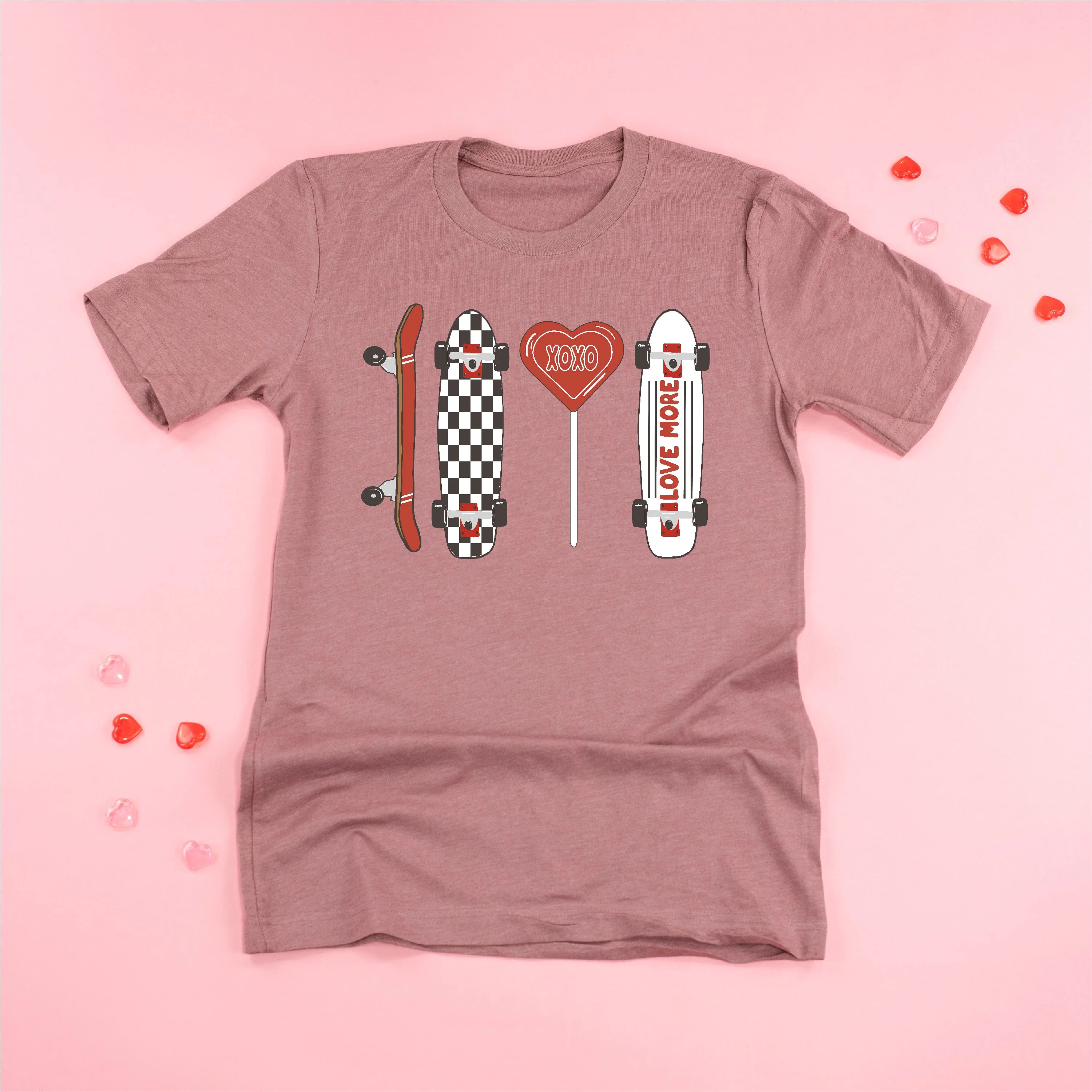 Valentine Skateboard - Unisex Tee - Image 3