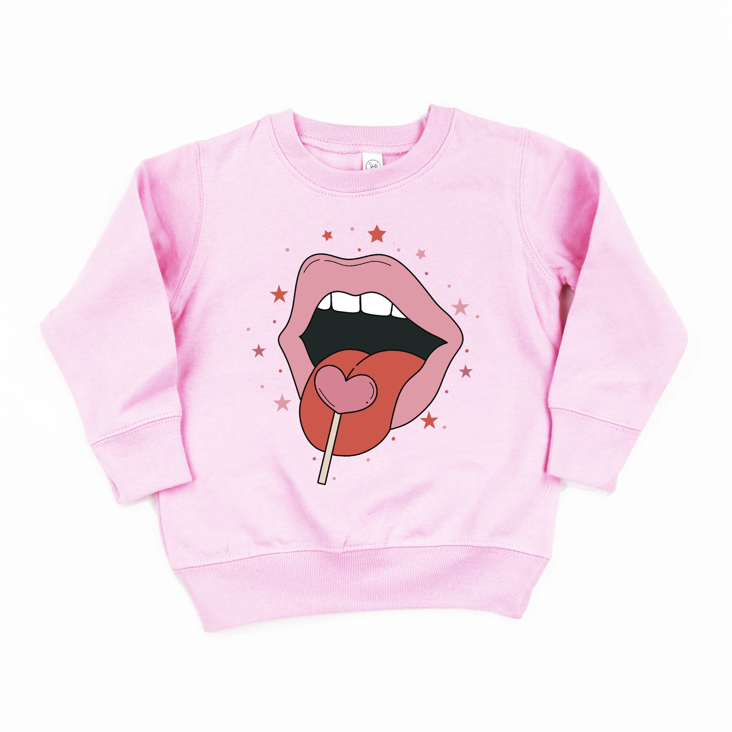 Valentine's Day Lips With Heart Lollipop - Child Sweater - Image 8