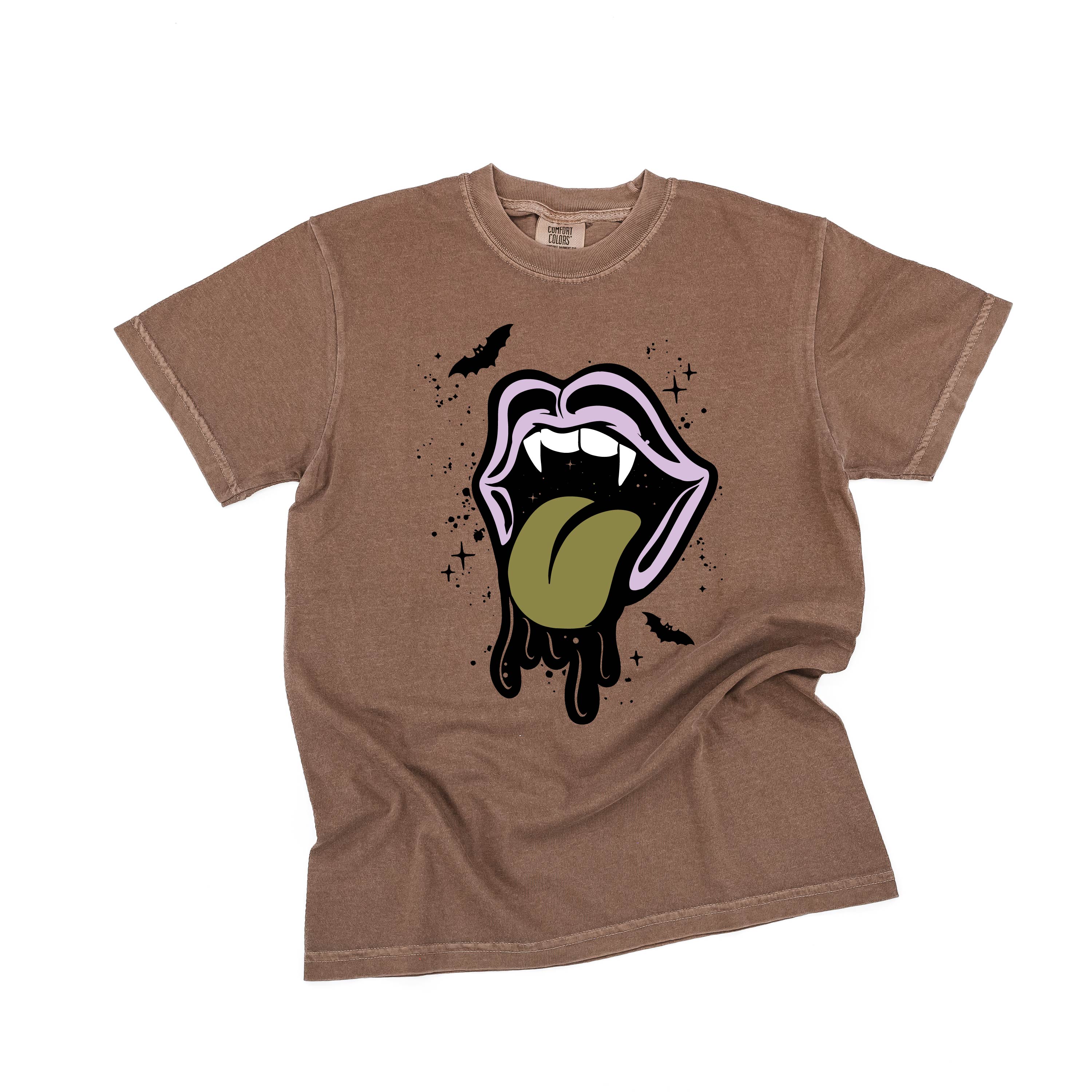 Vampire Drippy Mouth - Comfort Colors Tee - Image 13