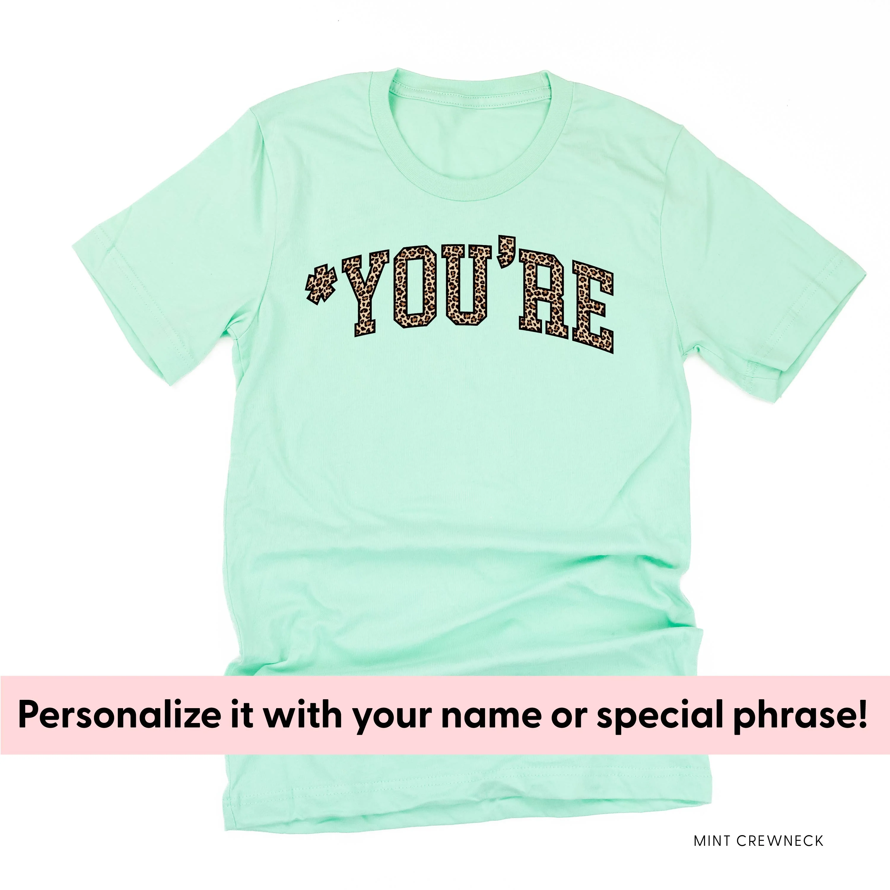 Varsity Leopard - Semi-Custom - Unisex Tee - Image 4