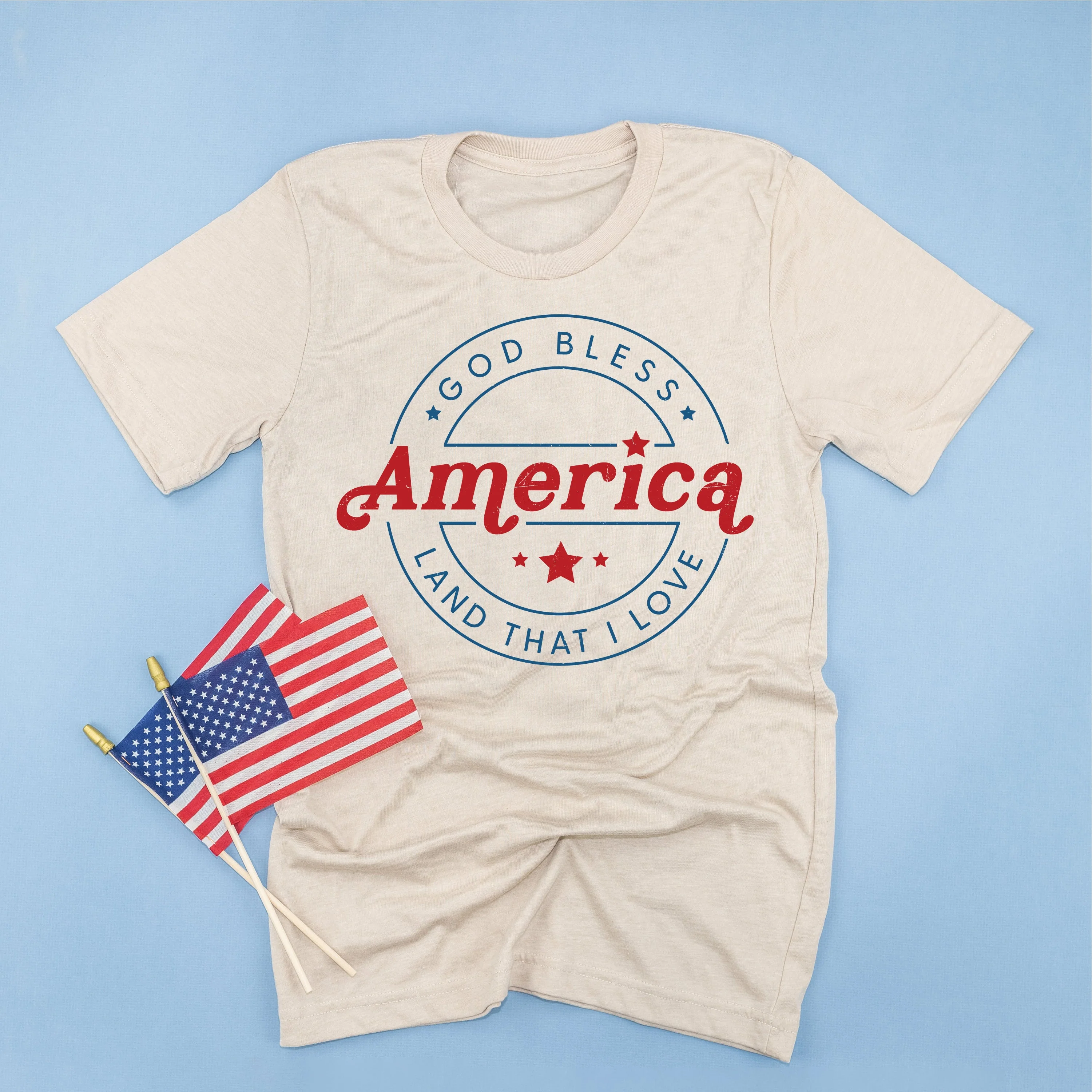 Vintage God Bless America - Unisex Tee