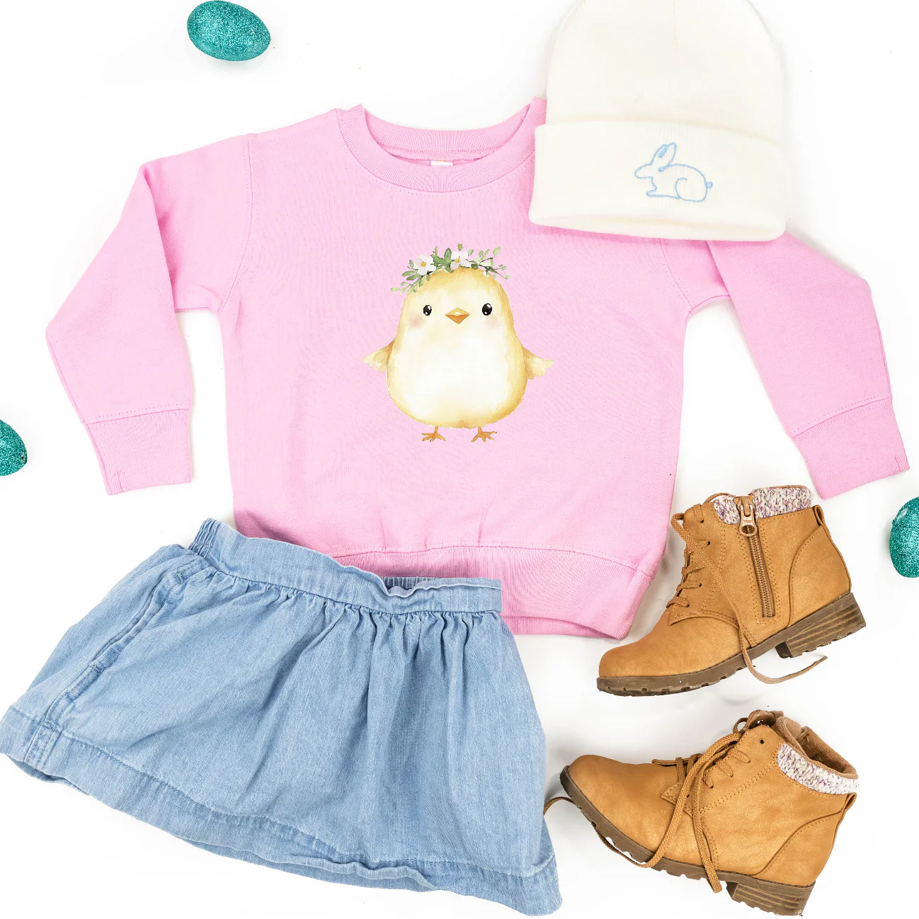 Watercolor Easter Animals - Child Sweater - Image 11