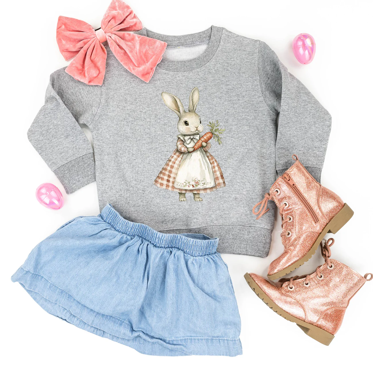 Watercolor Easter Animals - Child Sweater - Image 14