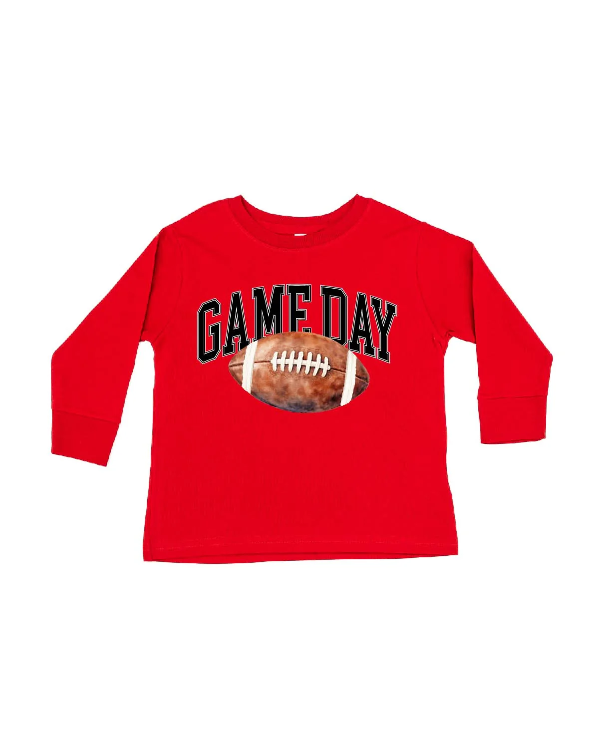 Watercolor Football - Game Day - Child Long Sleeve Tee - Image 5