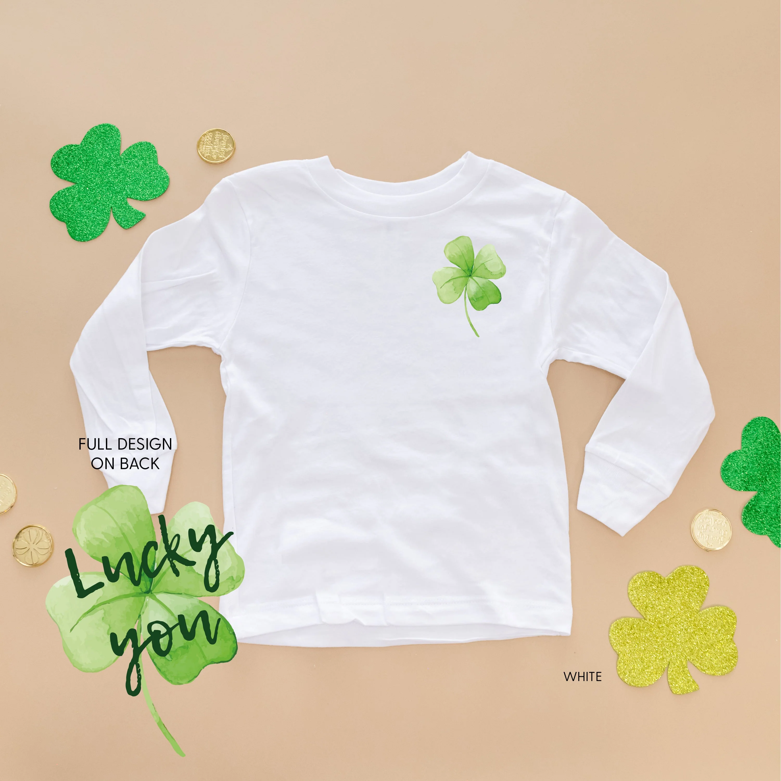 Watercolor Lucky You - Child Long Sleeve Tee