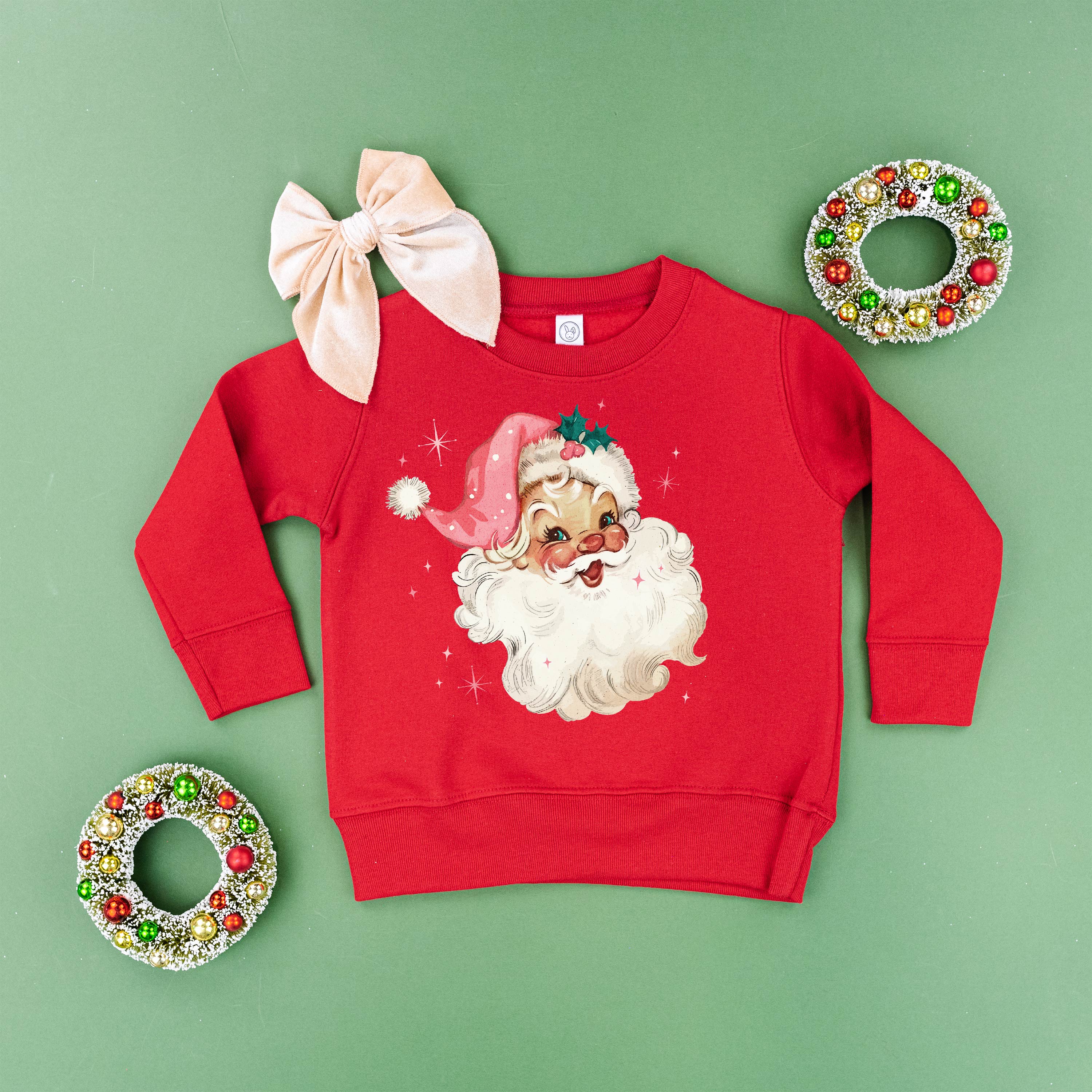 Watercolor Santa - Child Sweater - Image 11