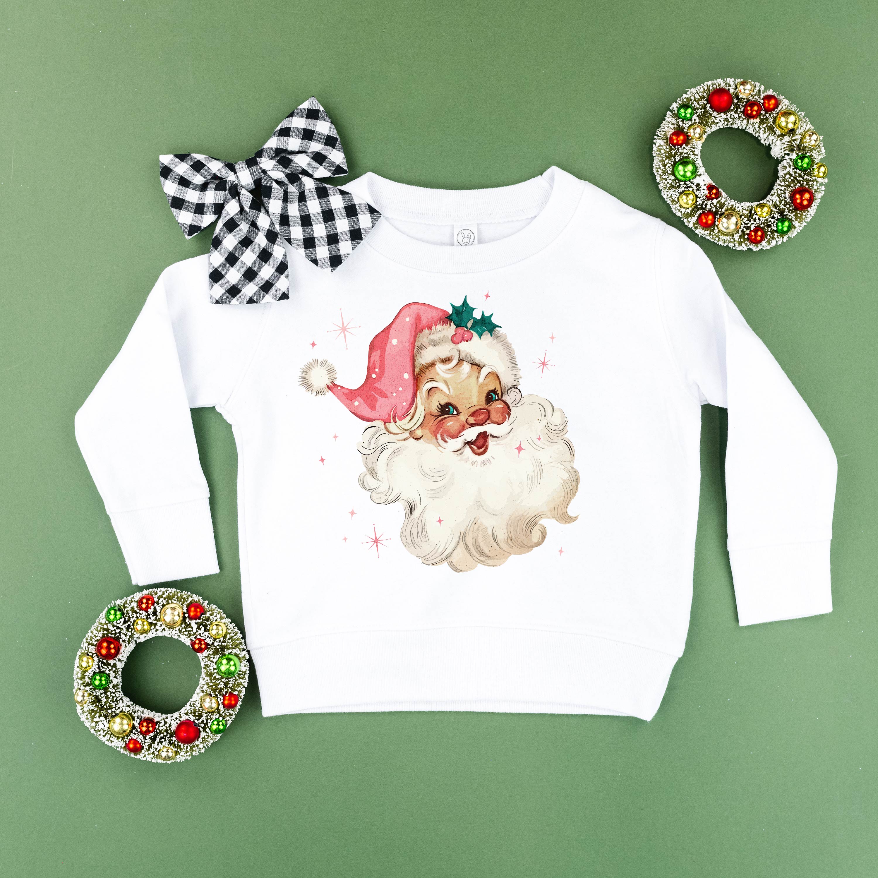 Watercolor Santa - Child Sweater - Image 3