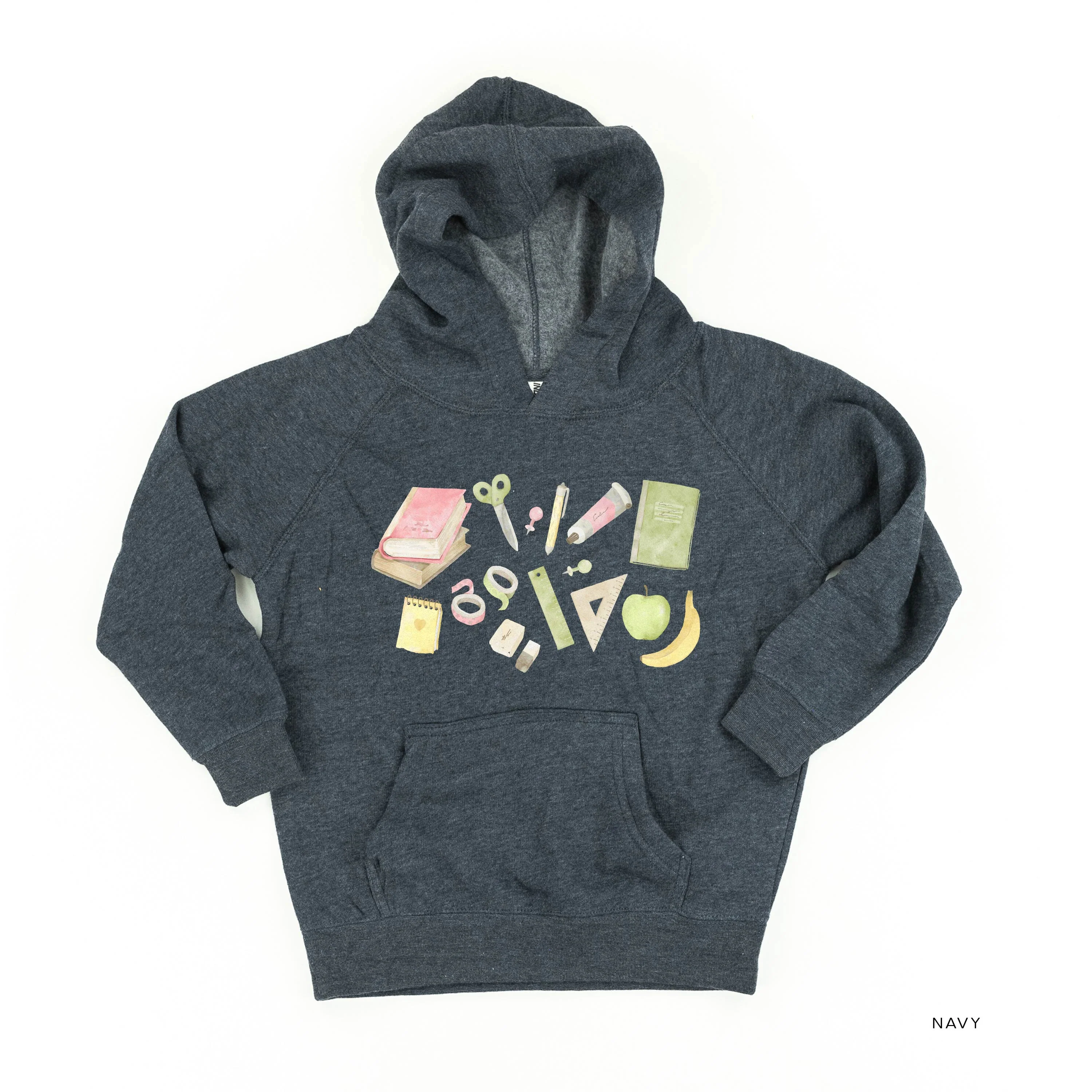 Watercolor School Supplies - Child HOODIE - Image 6