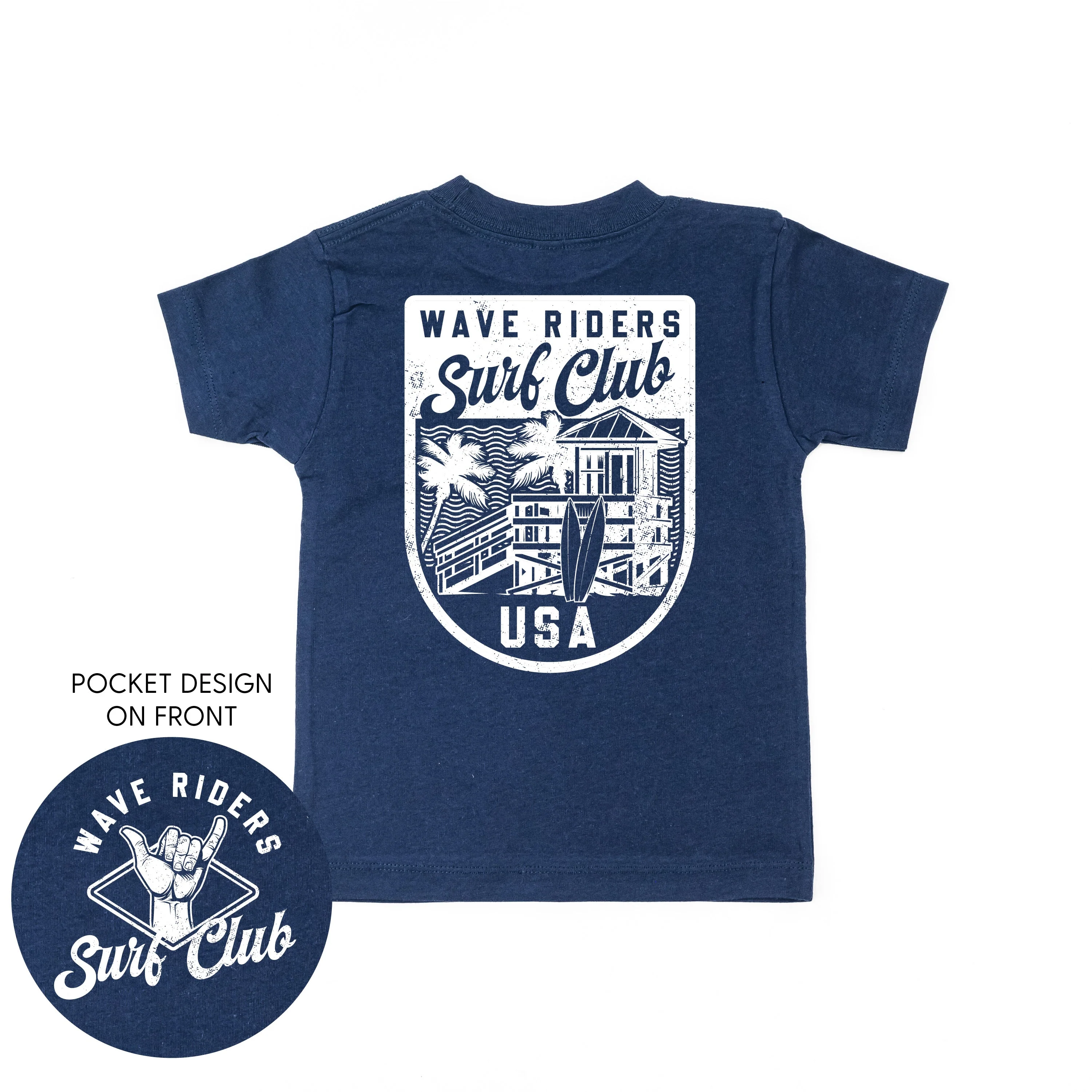 Wave Riders Surf Club (pf&b) - Child Tee - Image 6