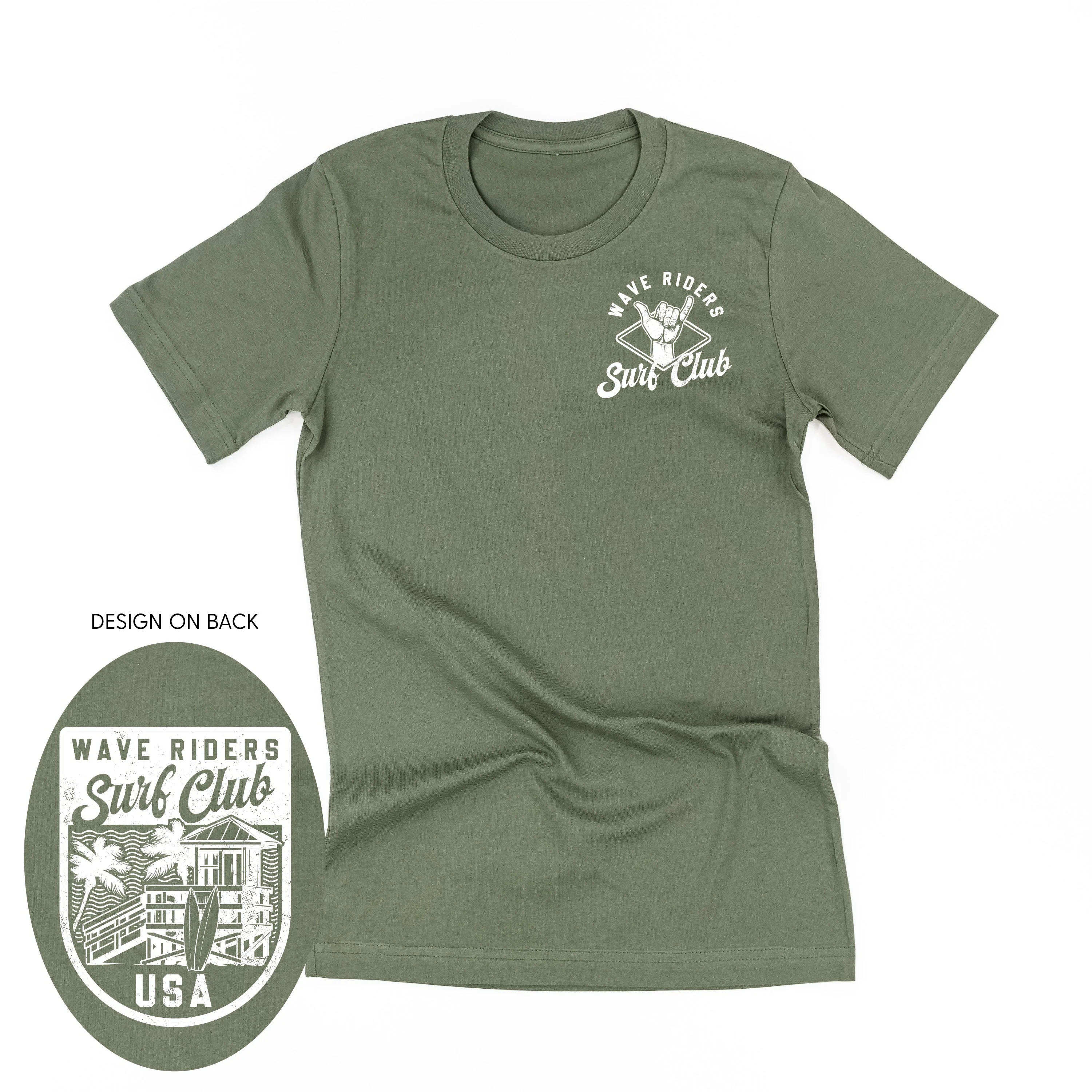 Wave Riders Surf Club (pf&b) - Unisex Tee - Image 2