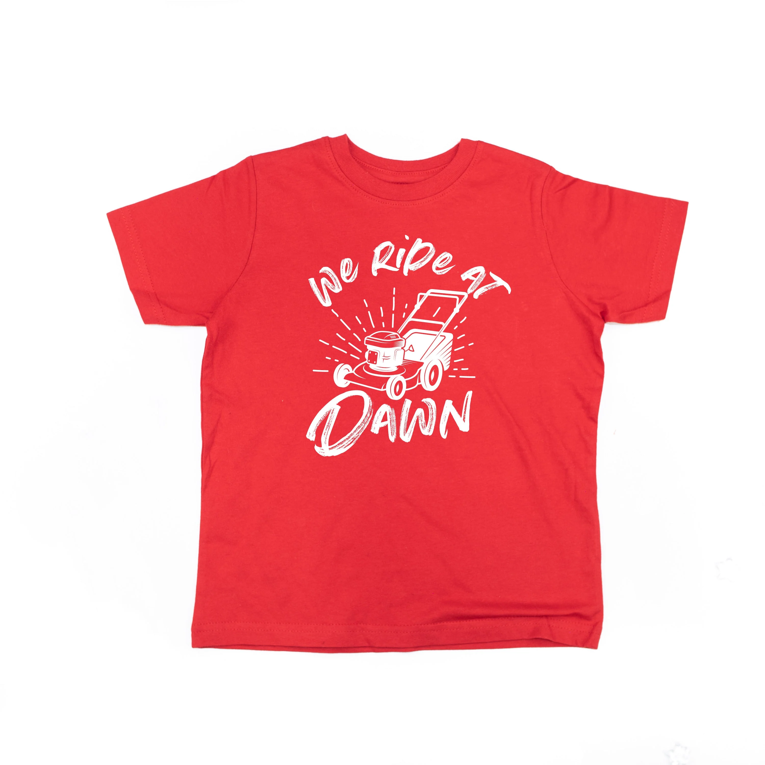 We Ride at Dawn - (Choose Your Mower) - Child Tee - Image 14