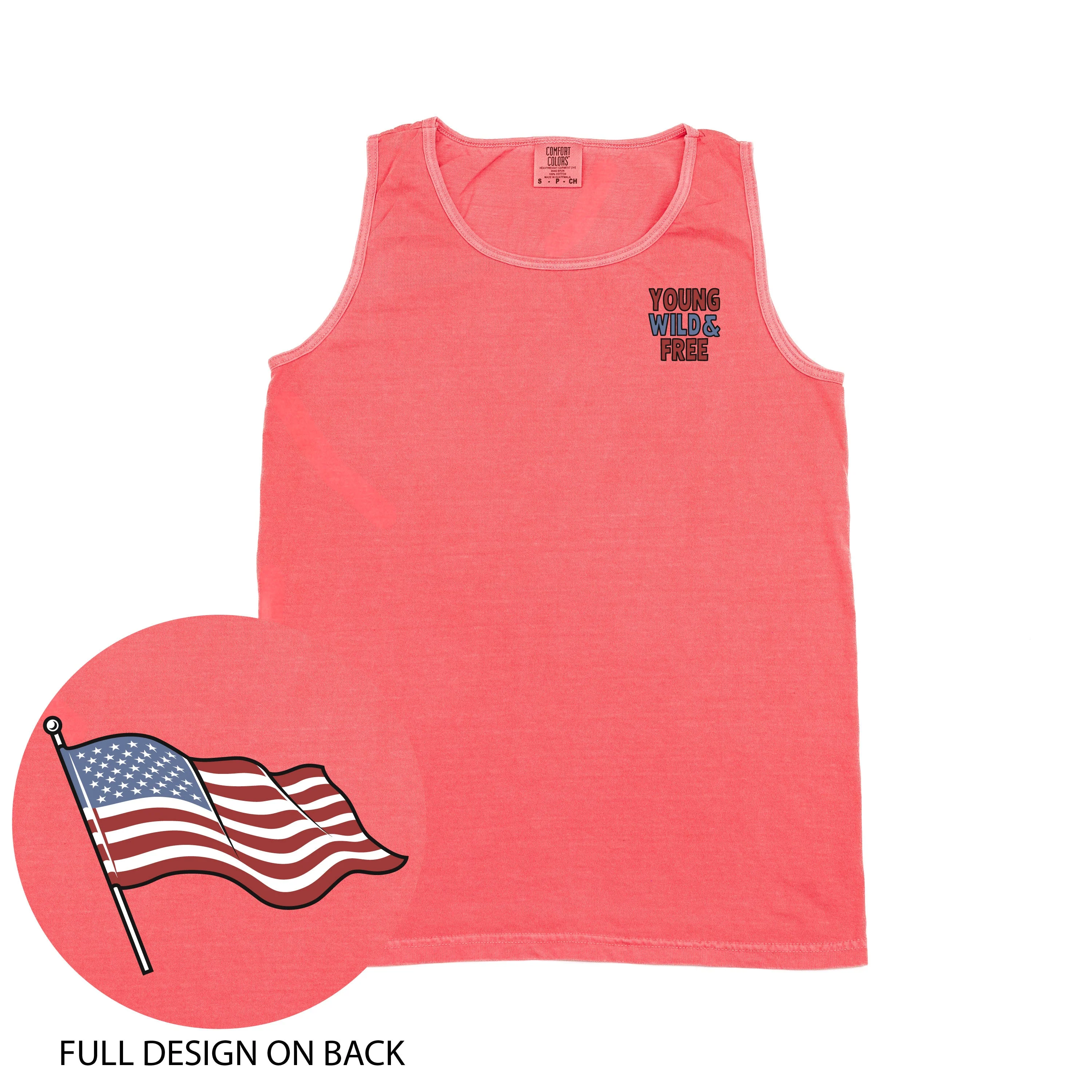 Young Wild & Free - Flag (pf&b) - Comfort Colors TANK - Image 5